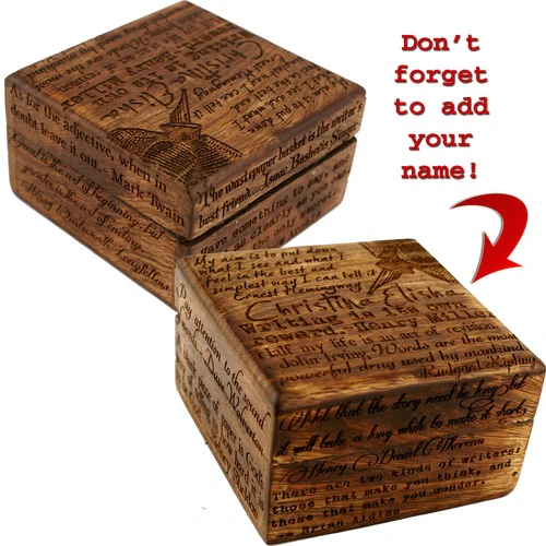 Personalized Keepsake Box for Writers