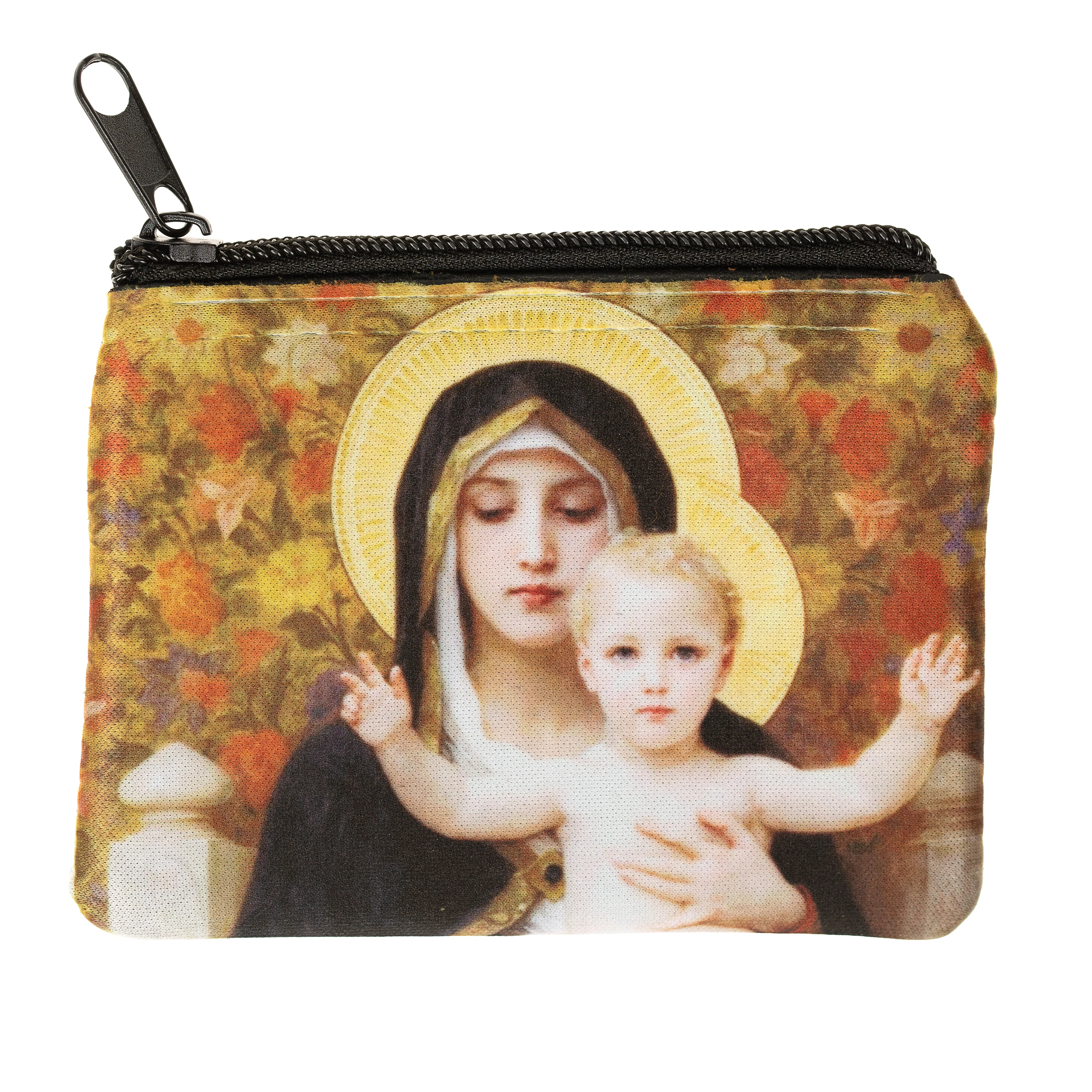 Personalized Madonna of the Lilies Rosary Pouch - Image 4