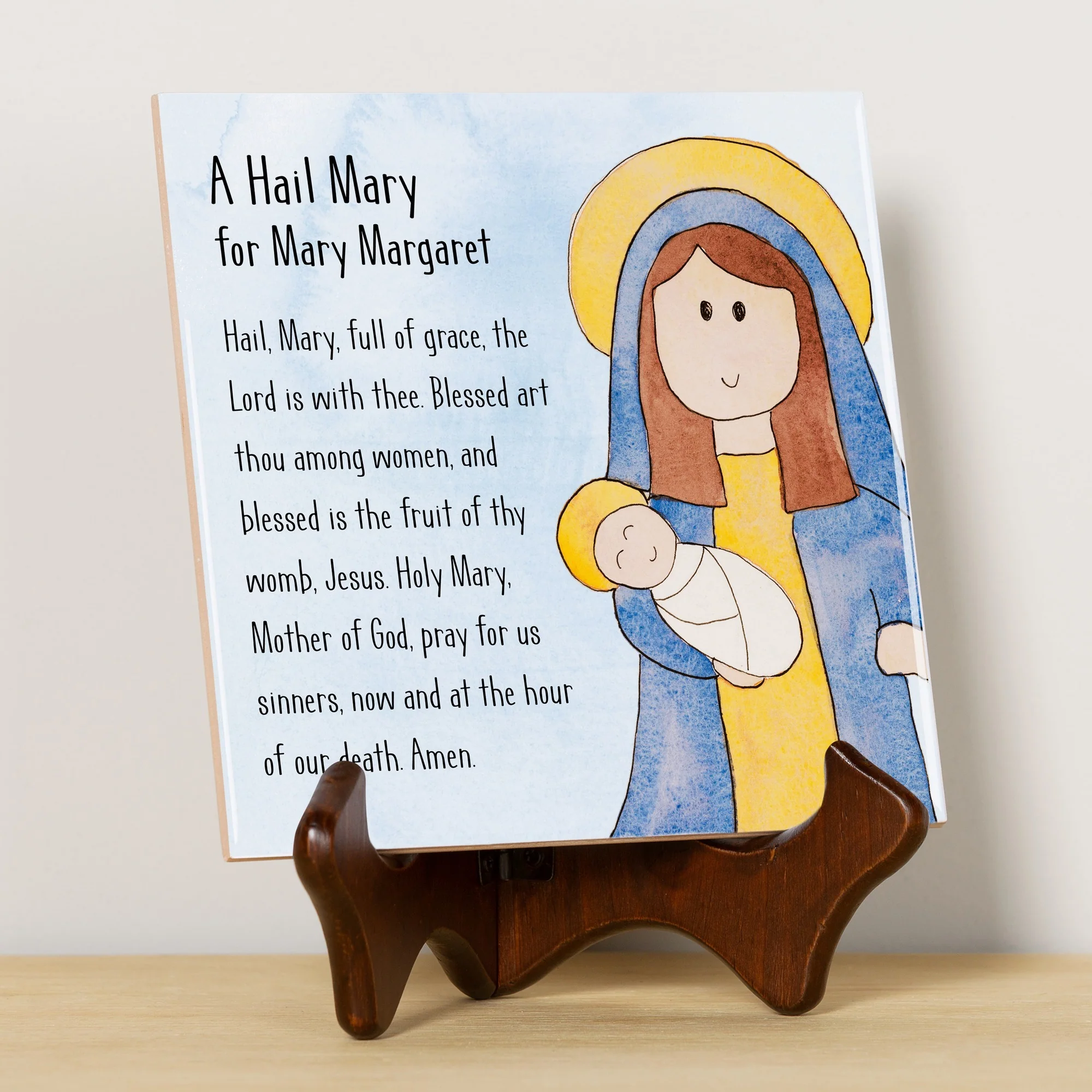 Personalized Mary, Mother of God Prayer Tile
