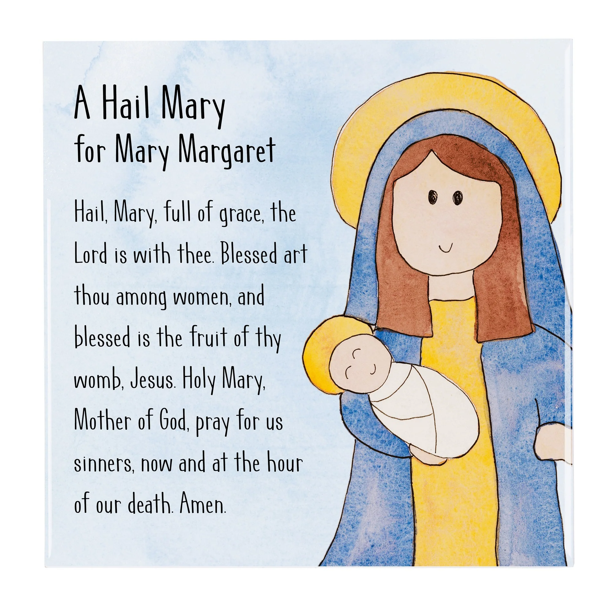 Personalized Mary, Mother of God Prayer Tile - Image 2