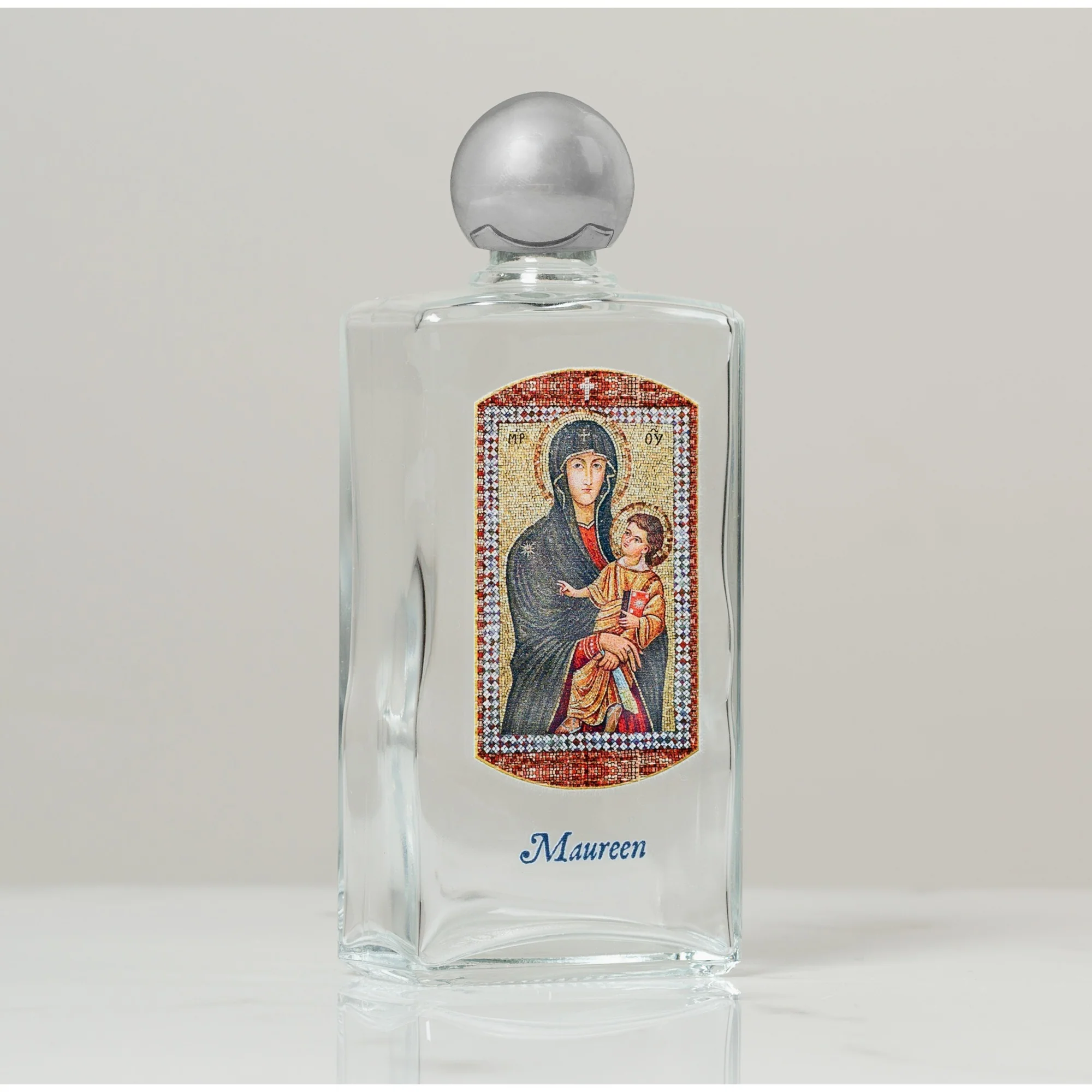 Personalized Mary Mother of the Church Holy Water Bottle - Image 2