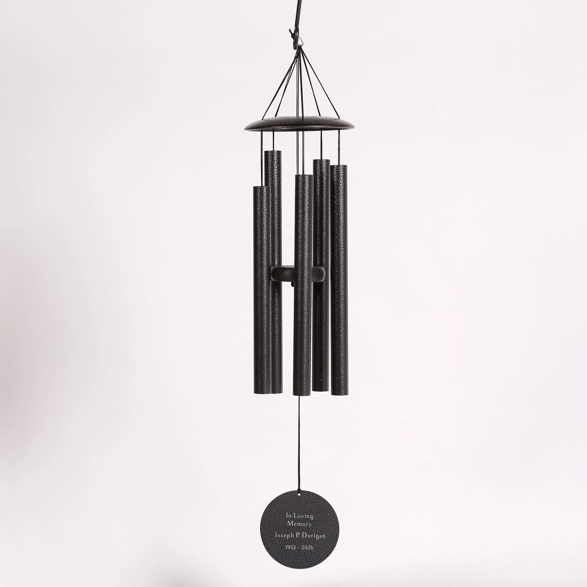 Personalized Memorial Eagle's Wings Wind Chimes - 30" - Image 3