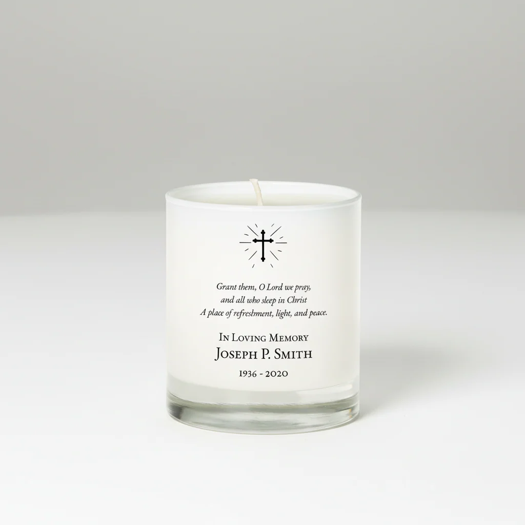 Personalized Memorial Prayer Candle - Image 2