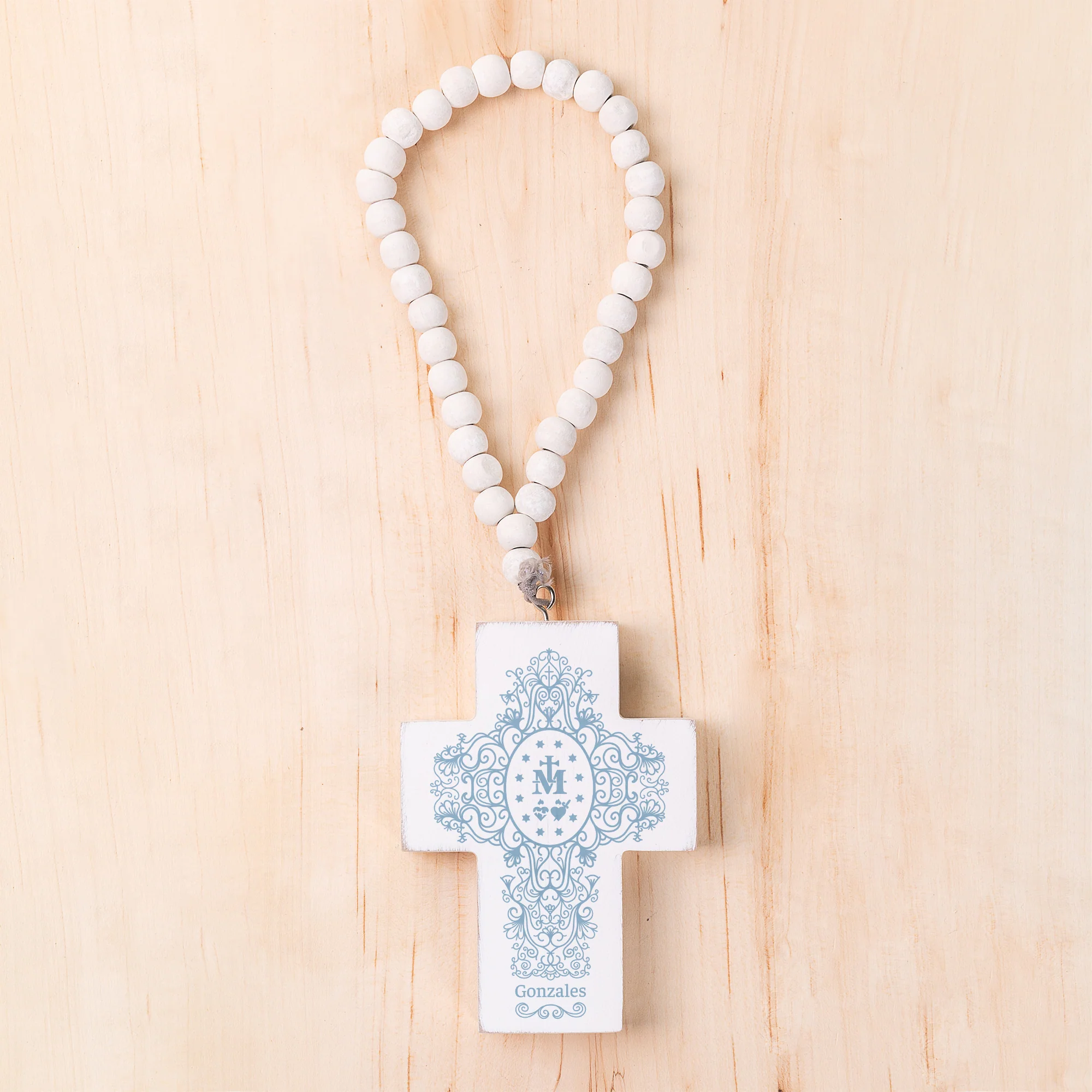 Personalized Miraculous Medal Filigree Home Blessing  Cross - Image 2