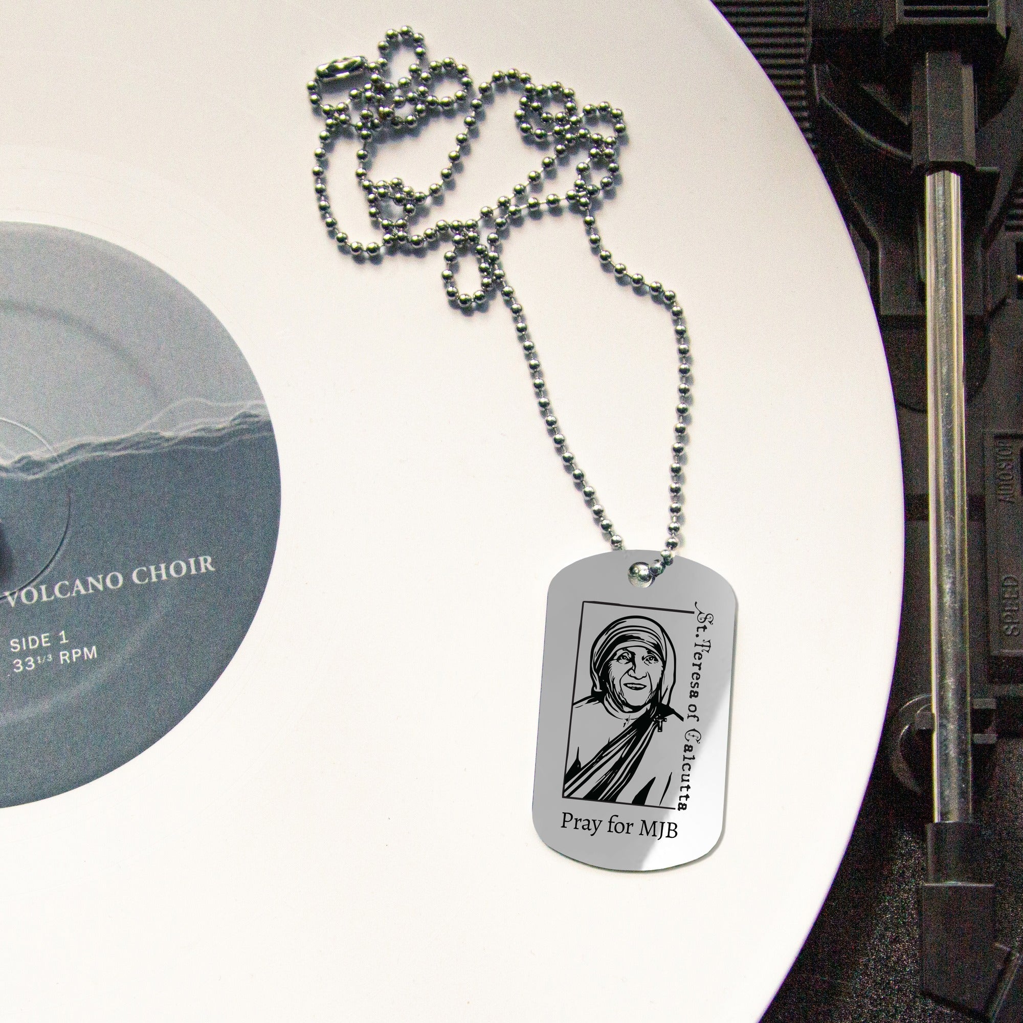 Personalized Mother Teresa Dog Tag Necklace