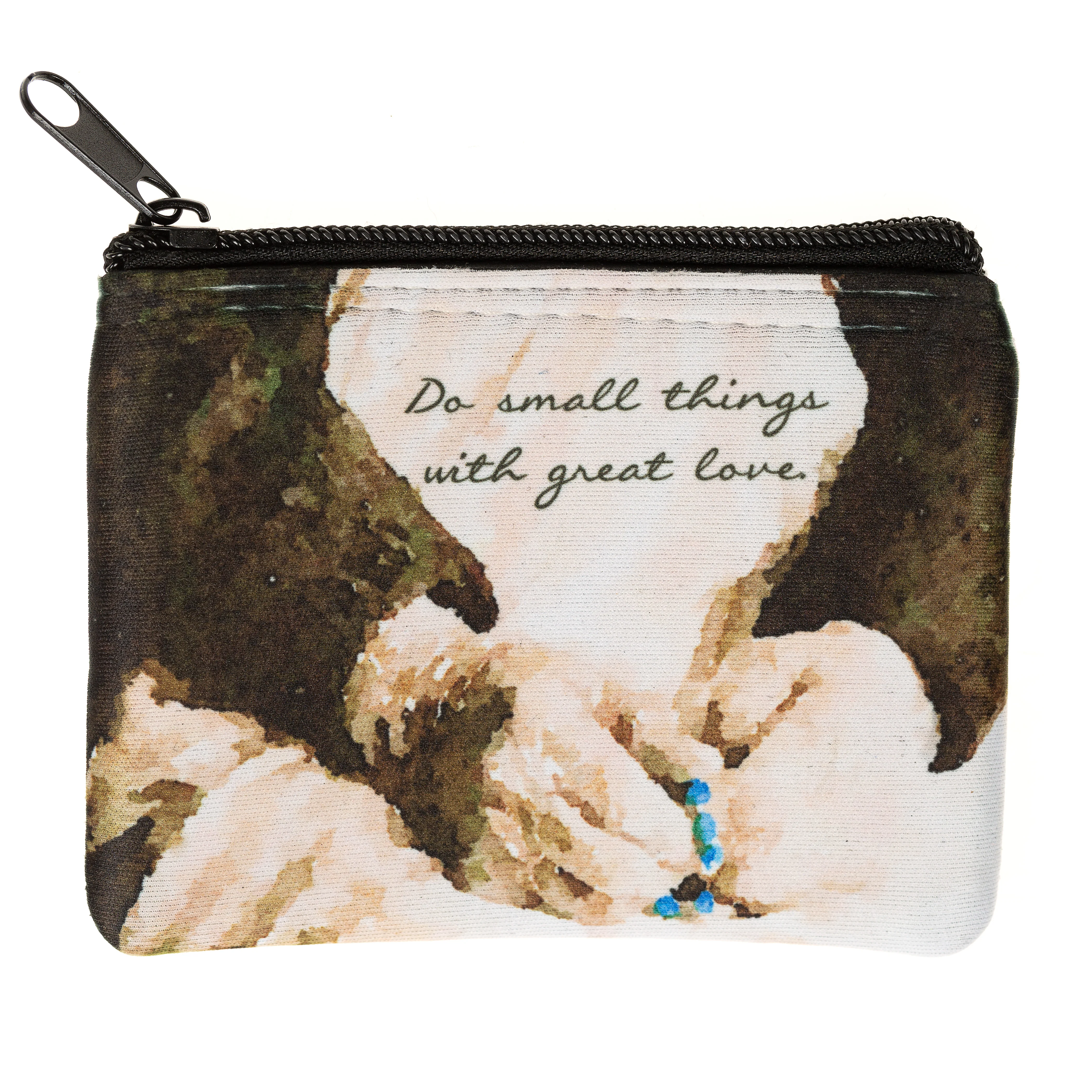 Personalized Mother Teresa Small Things Rosary Pouch - Image 4