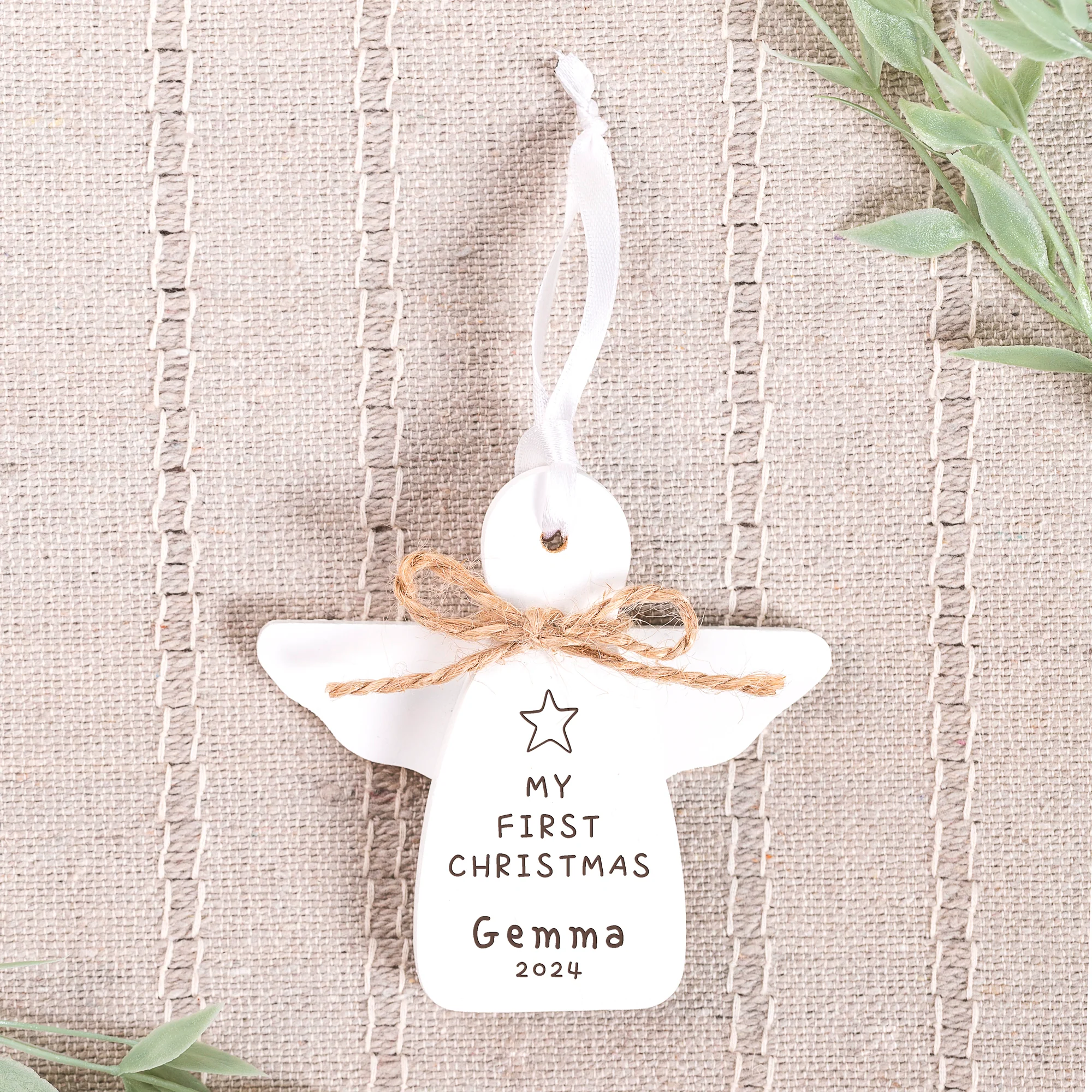 Personalized My First Christmas Angel Ornament