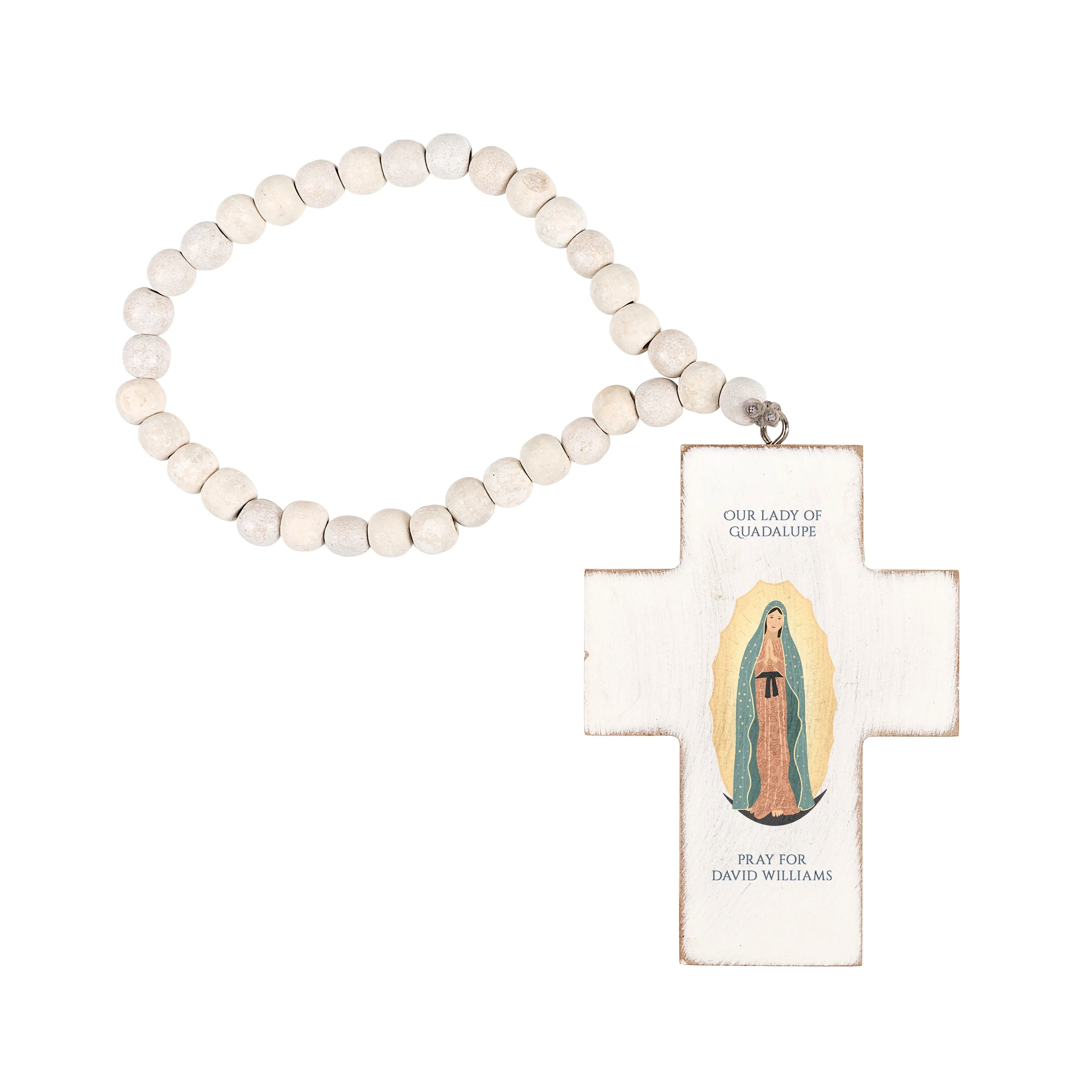 Personalized Our Lady Guadalupe Hanging Cross - Image 2