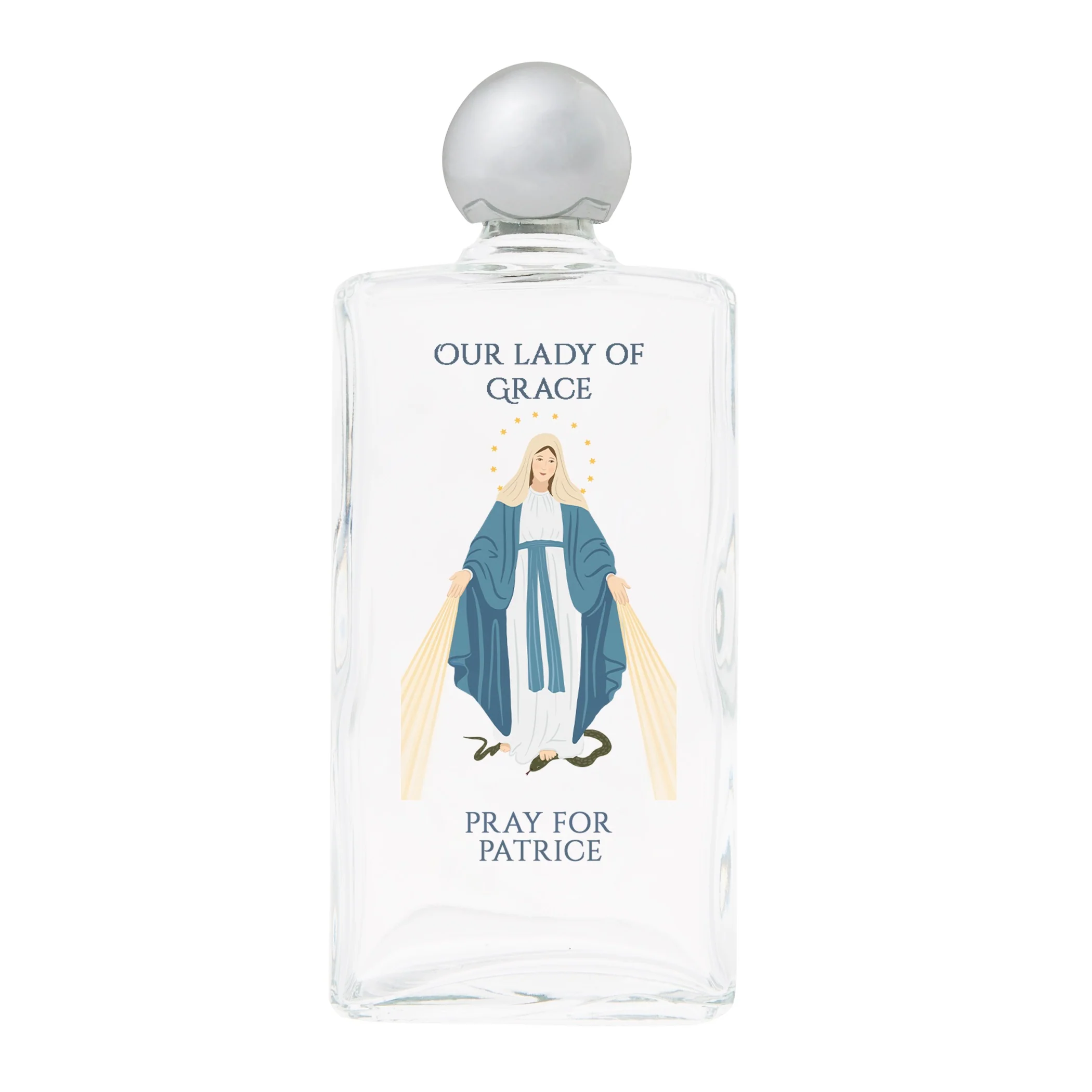 Personalized Our Lady of Grace Holy Water Bottle - Image 2