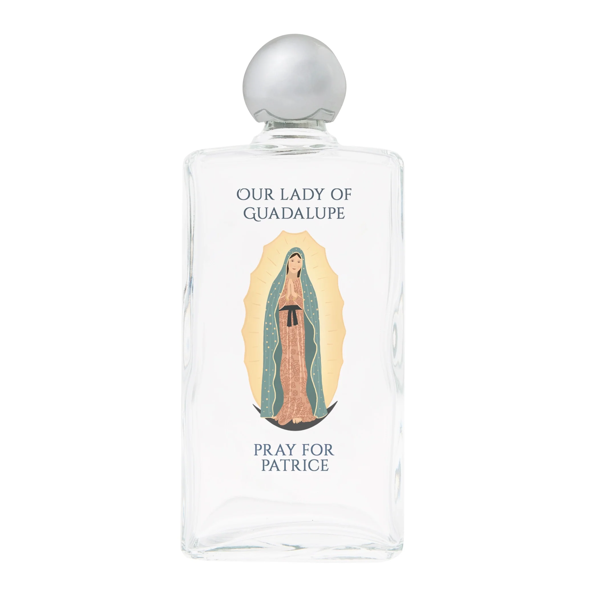 Personalized Our Lady of Guadalupe Holy Water Bottle - Image 2