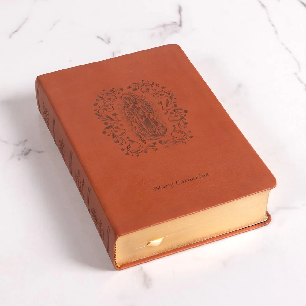 Personalized Our Lady of Guadalupe in Roses Bible - Image 3