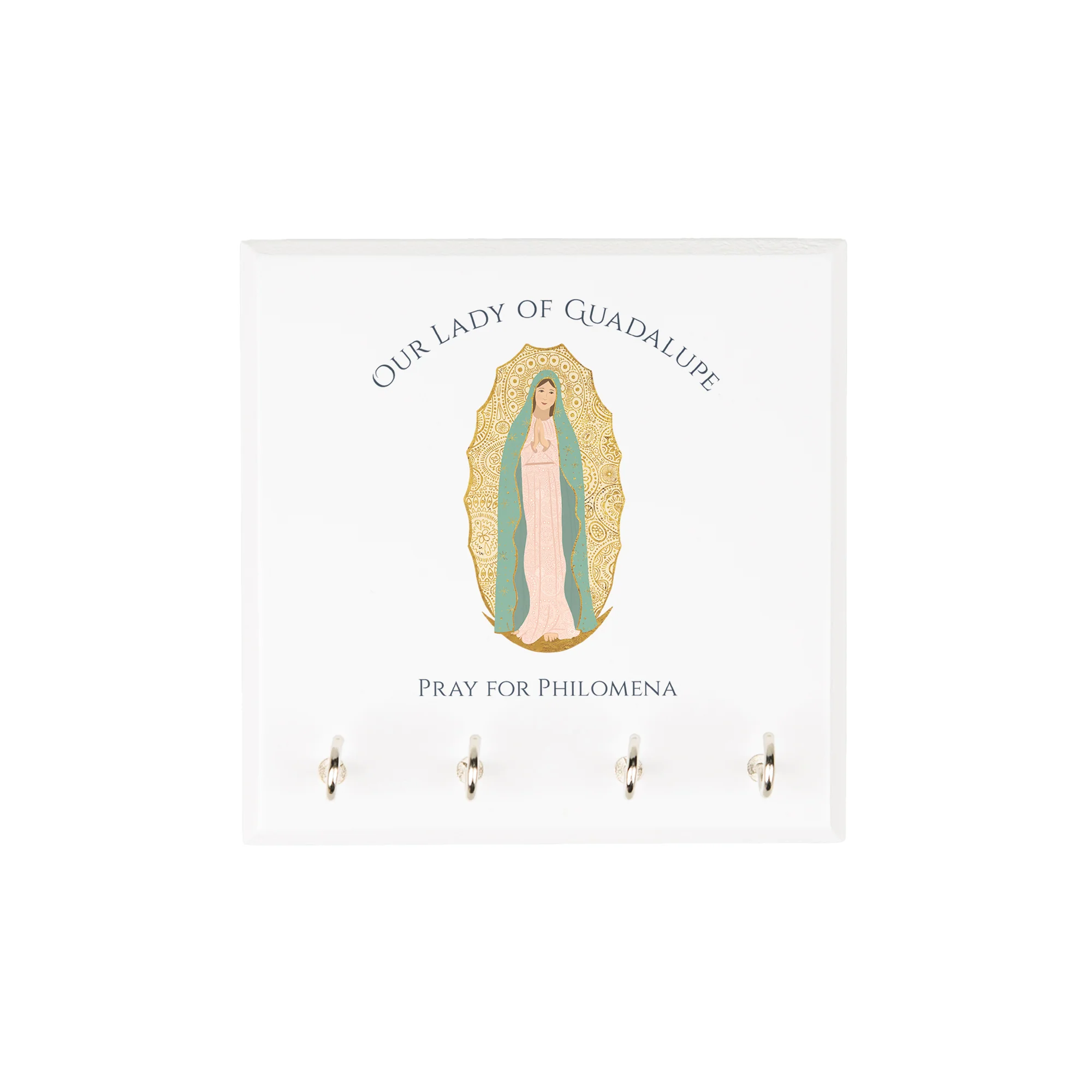 Personalized Our Lady of Guadalupe Rosary Rack - Image 3