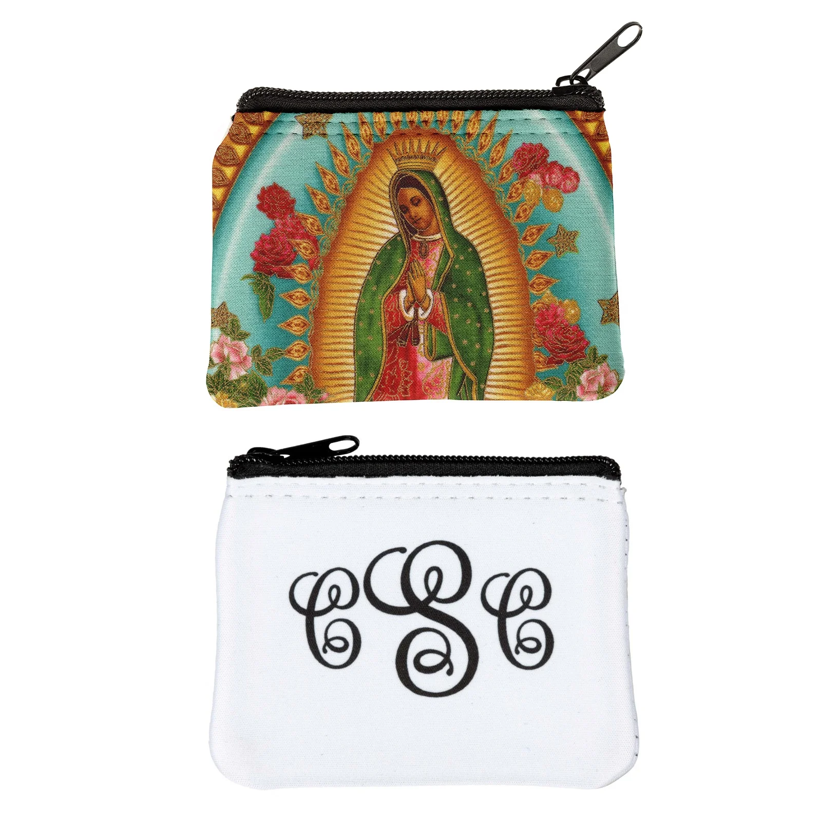 Personalized Our Lady of Guadalupe Tapestry Rosary Pouch - Image 3