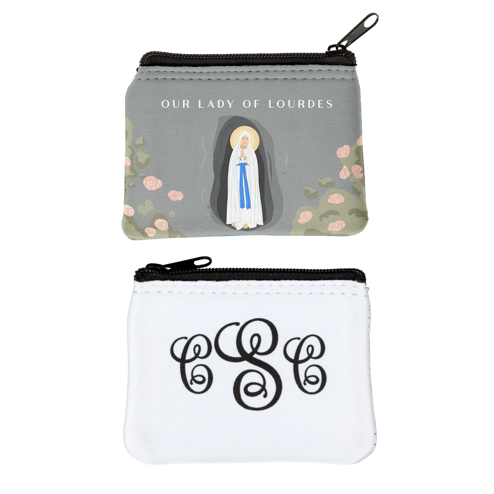 Personalized Our Lady of Lourdes Rosary Pouch - Image 3