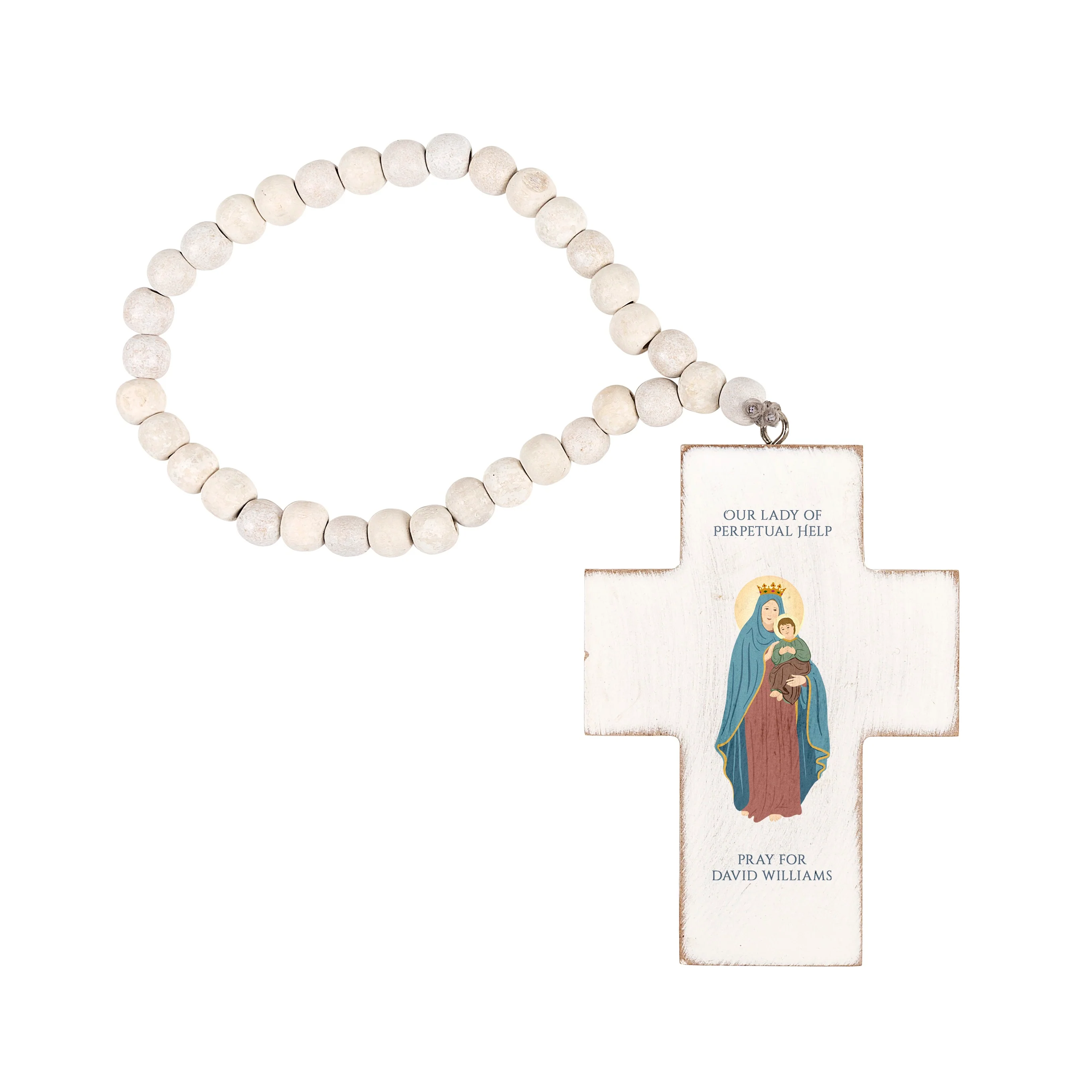 Personalized Our Lady of Perpetual Help Hanging Cross - Image 2