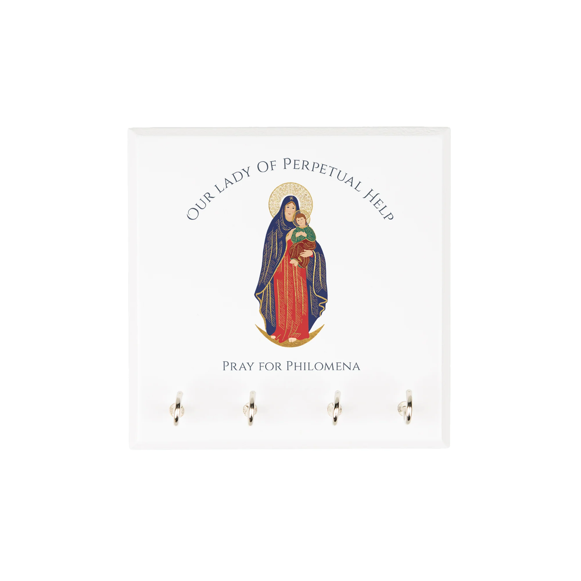 Personalized Our Lady of Perpetual Help Rosary Rack - Image 3