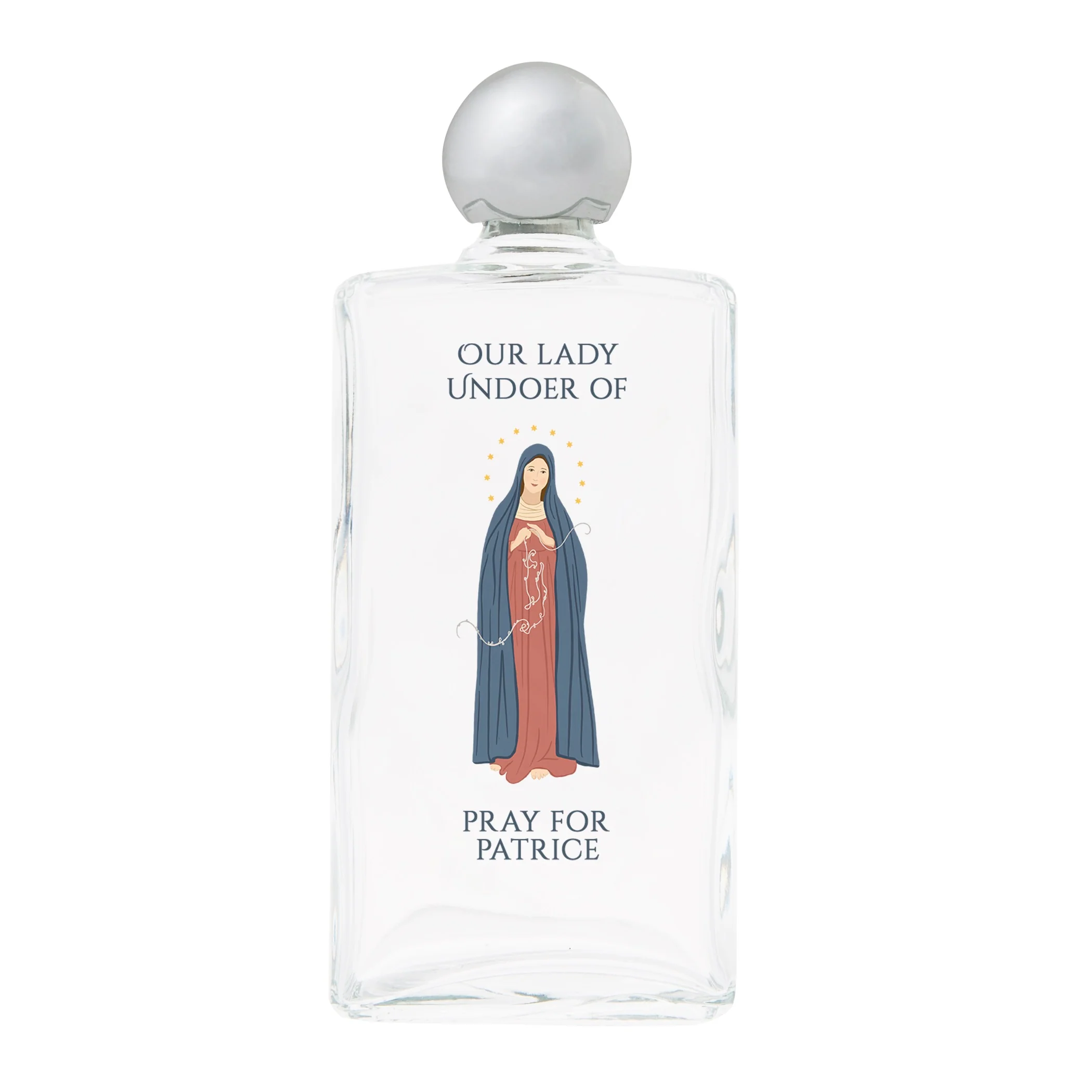 Personalized Our Lady Undoer of Knots Holy Water Bottle - Image 2