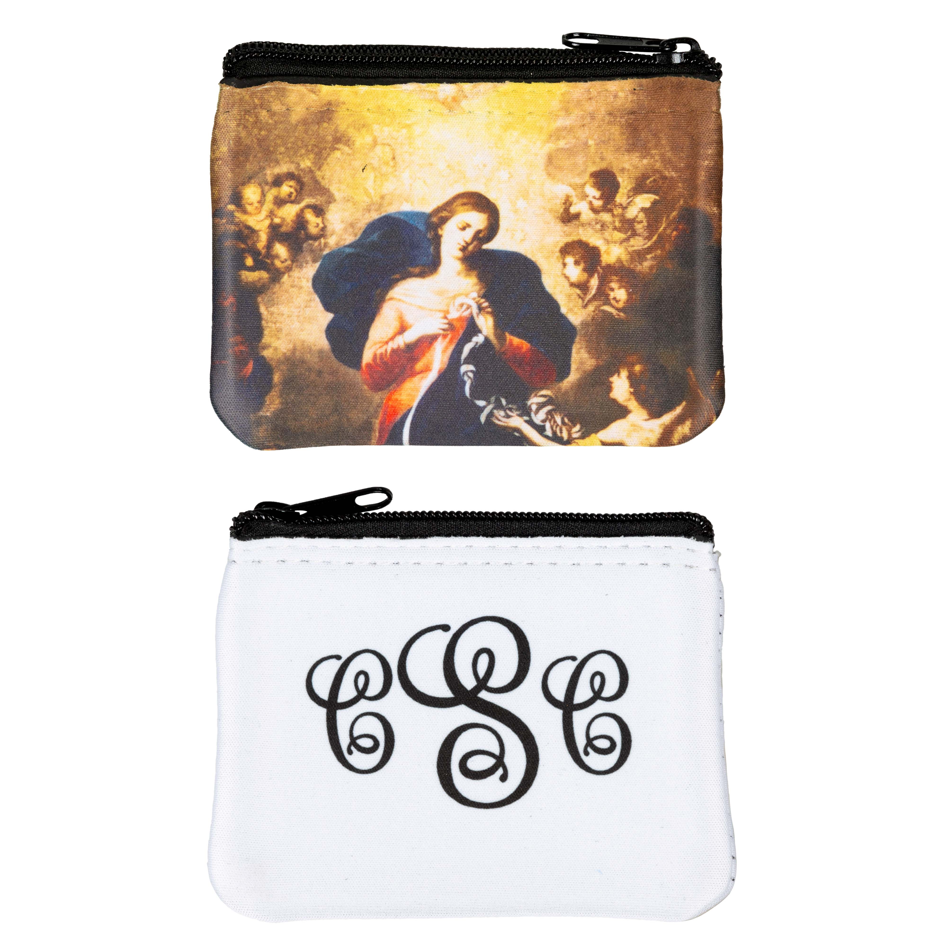 Personalized Our Lady Undoer of Knots Rosary Pouch - Image 2