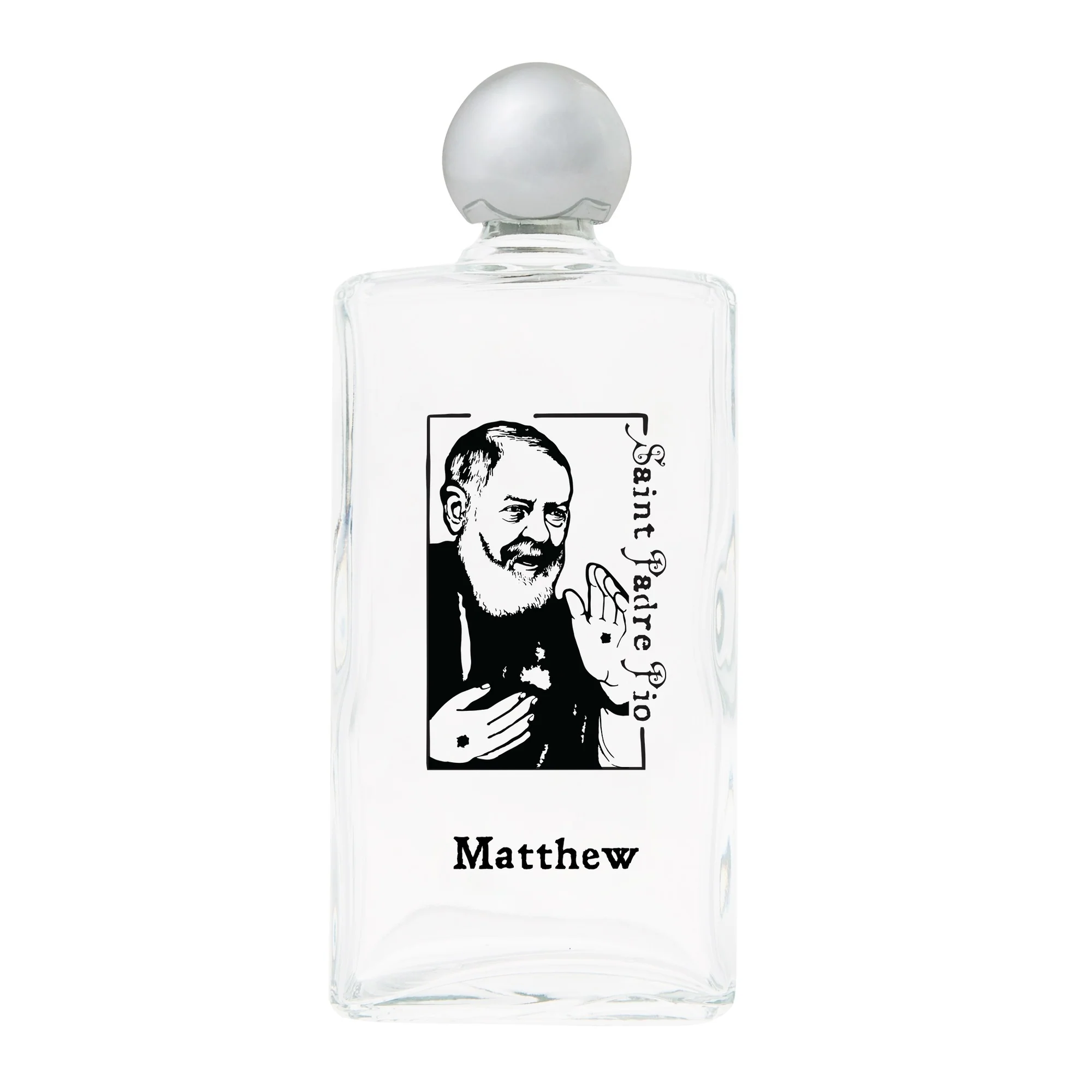 Personalized Padre Pio Holy Water Bottle - Image 2