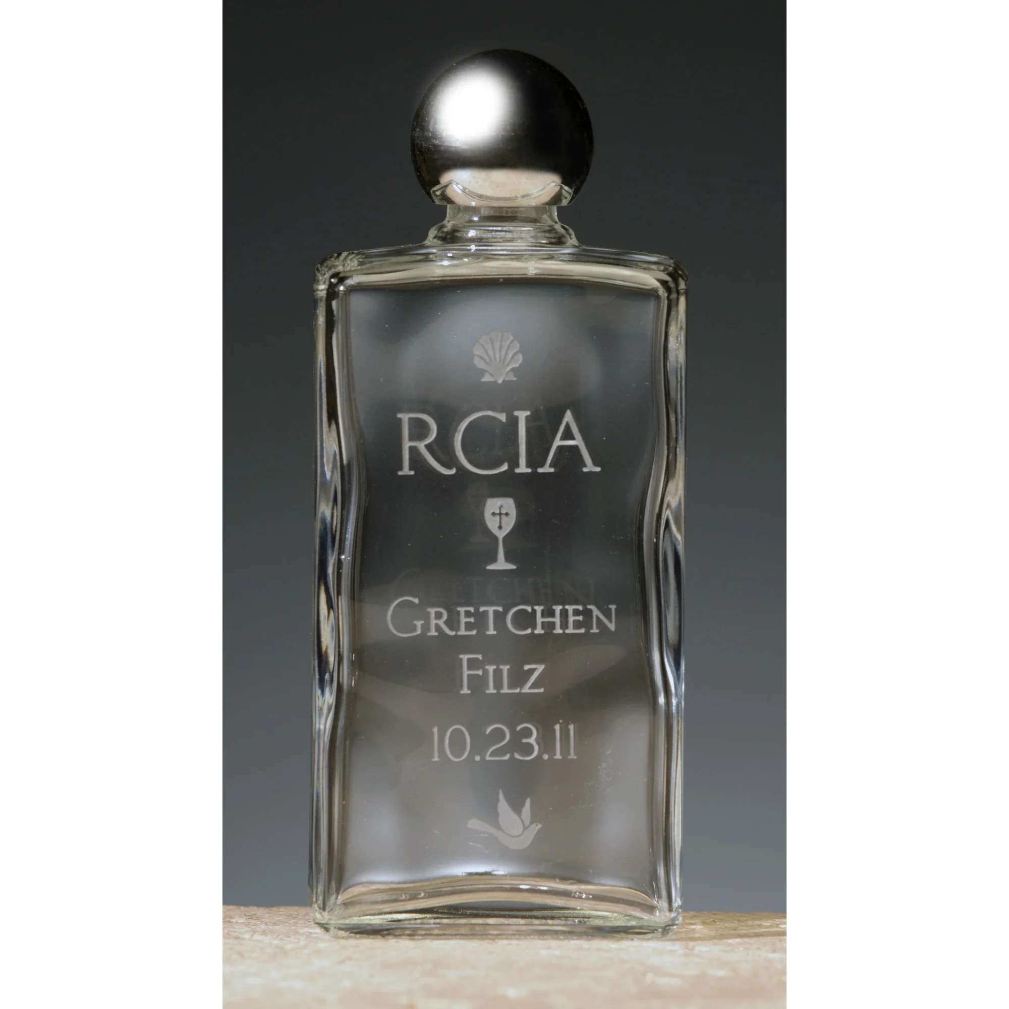 Personalized OCIA Holy Water Bottle