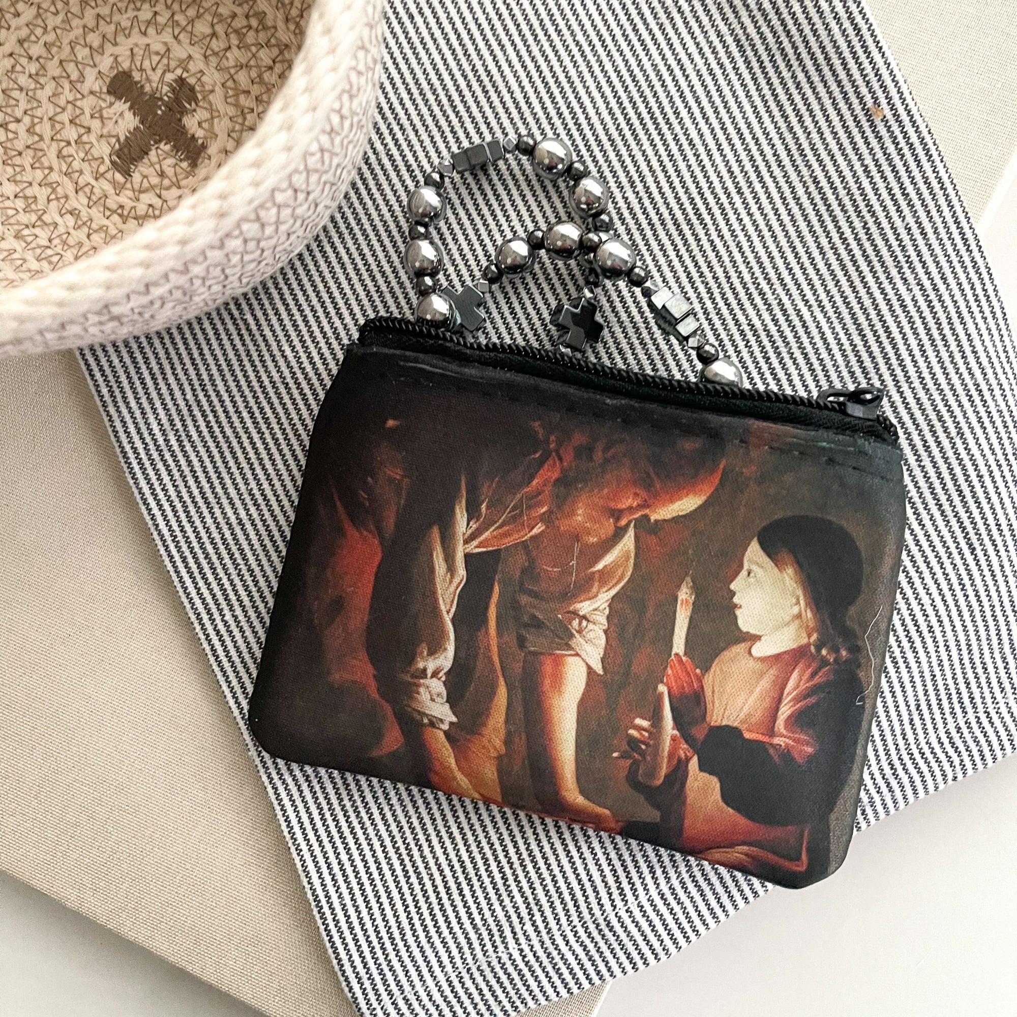 Personalized Saint Joseph the Carpenter Rosary Pouch - Image 3