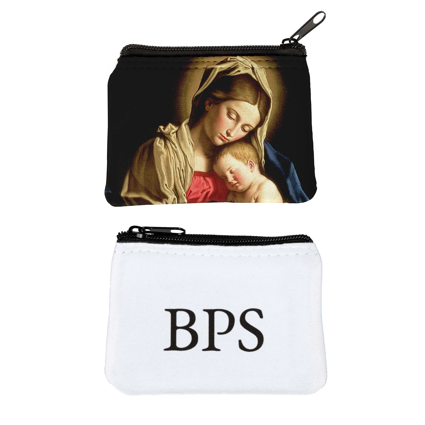Personalized Sassoferrato Madonna and Child Rosary Pouch - Image 2