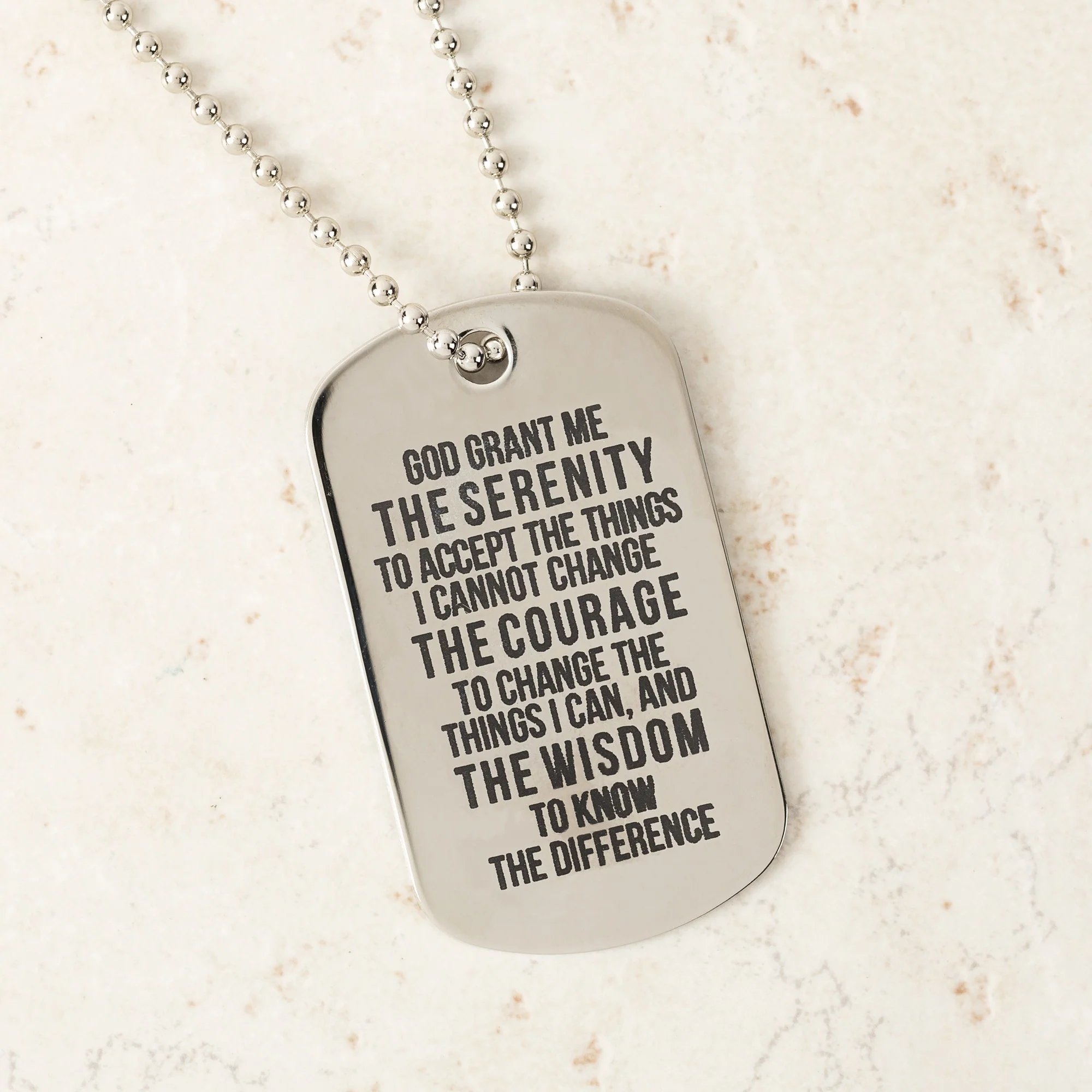 Personalized Serenity Prayer Dog Tag