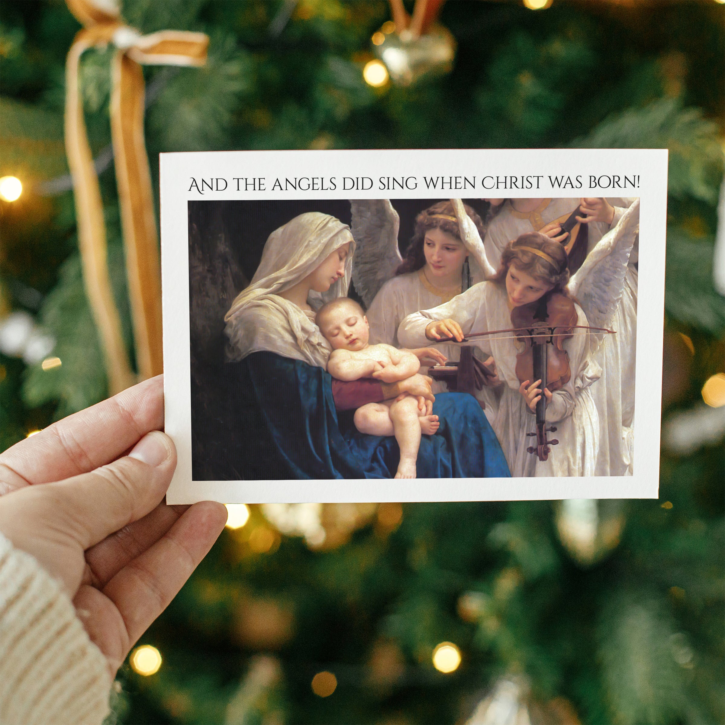 Personalized Song of Angels Photo Christmas Cards