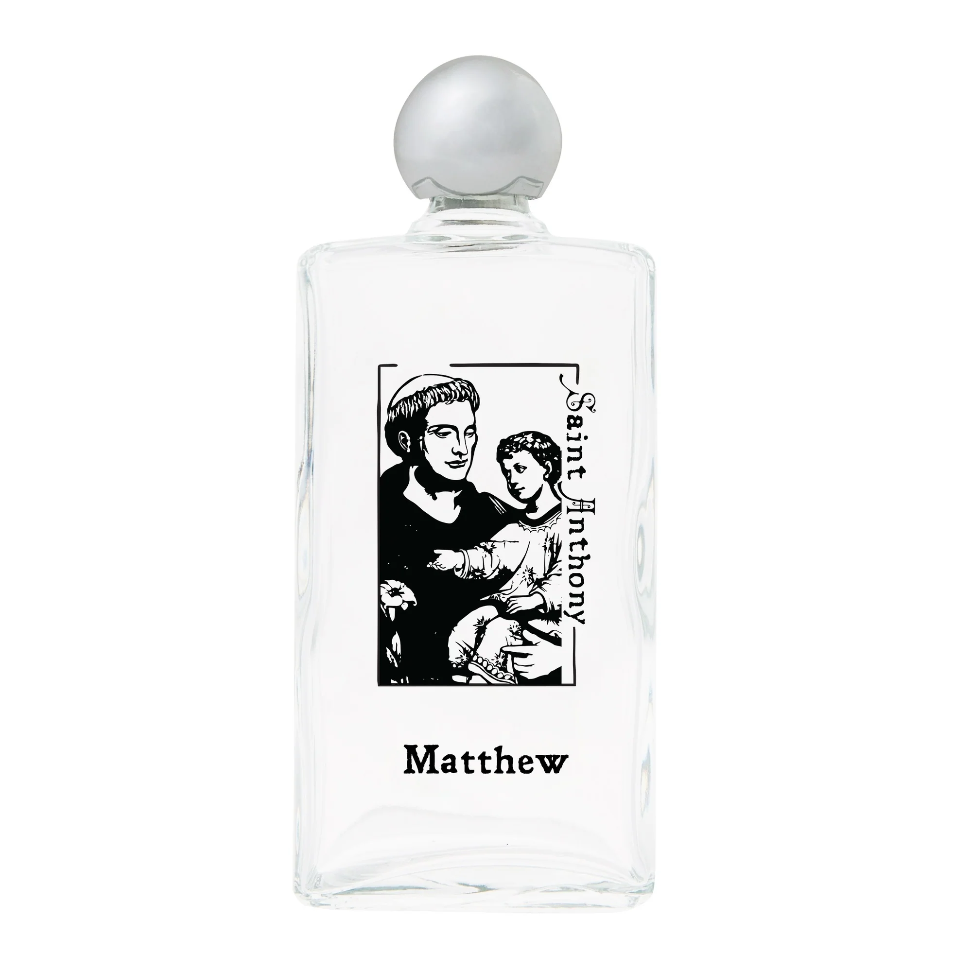 Personalized St. Anthony Holy Water Bottle