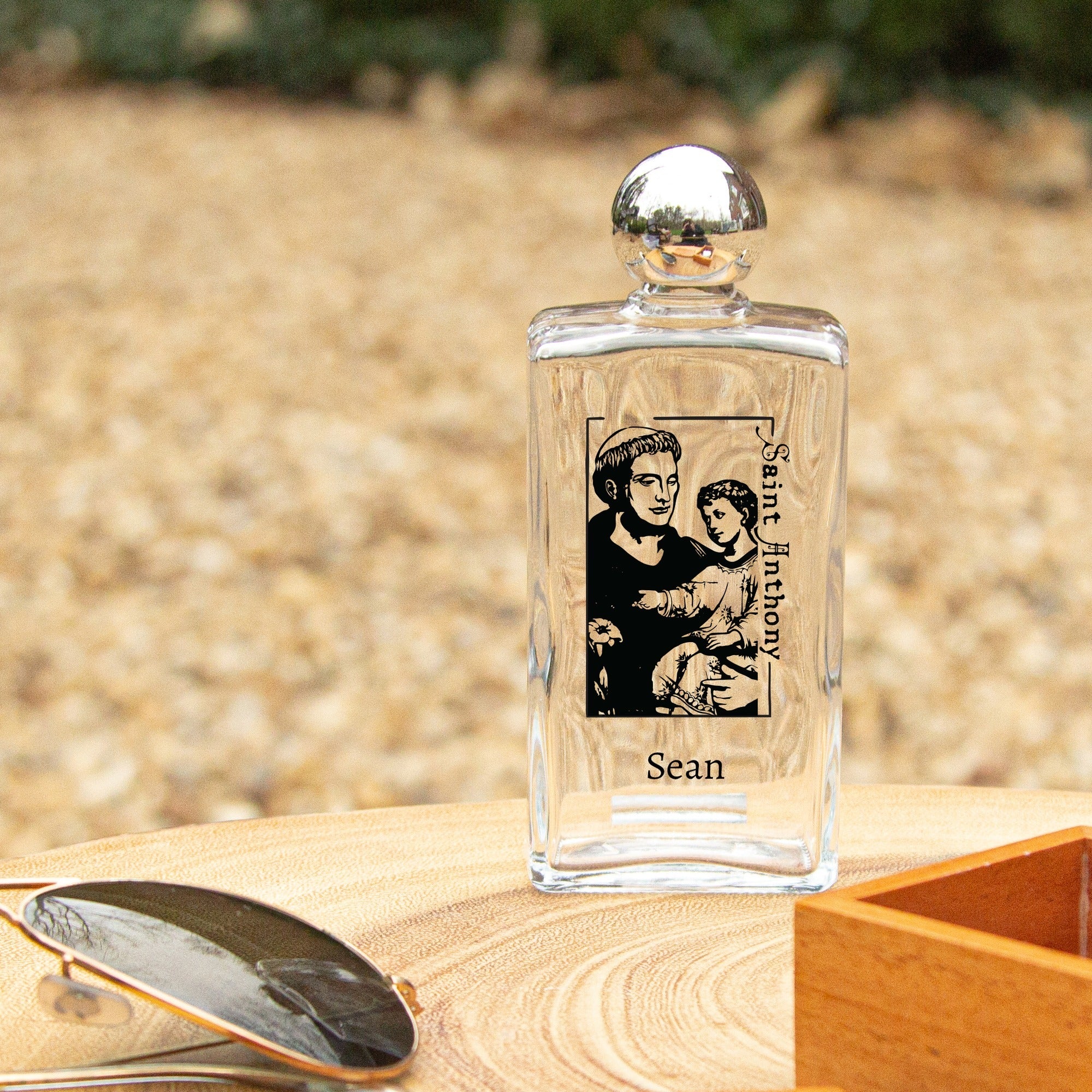 Personalized St. Anthony Holy Water Bottle - Image 2