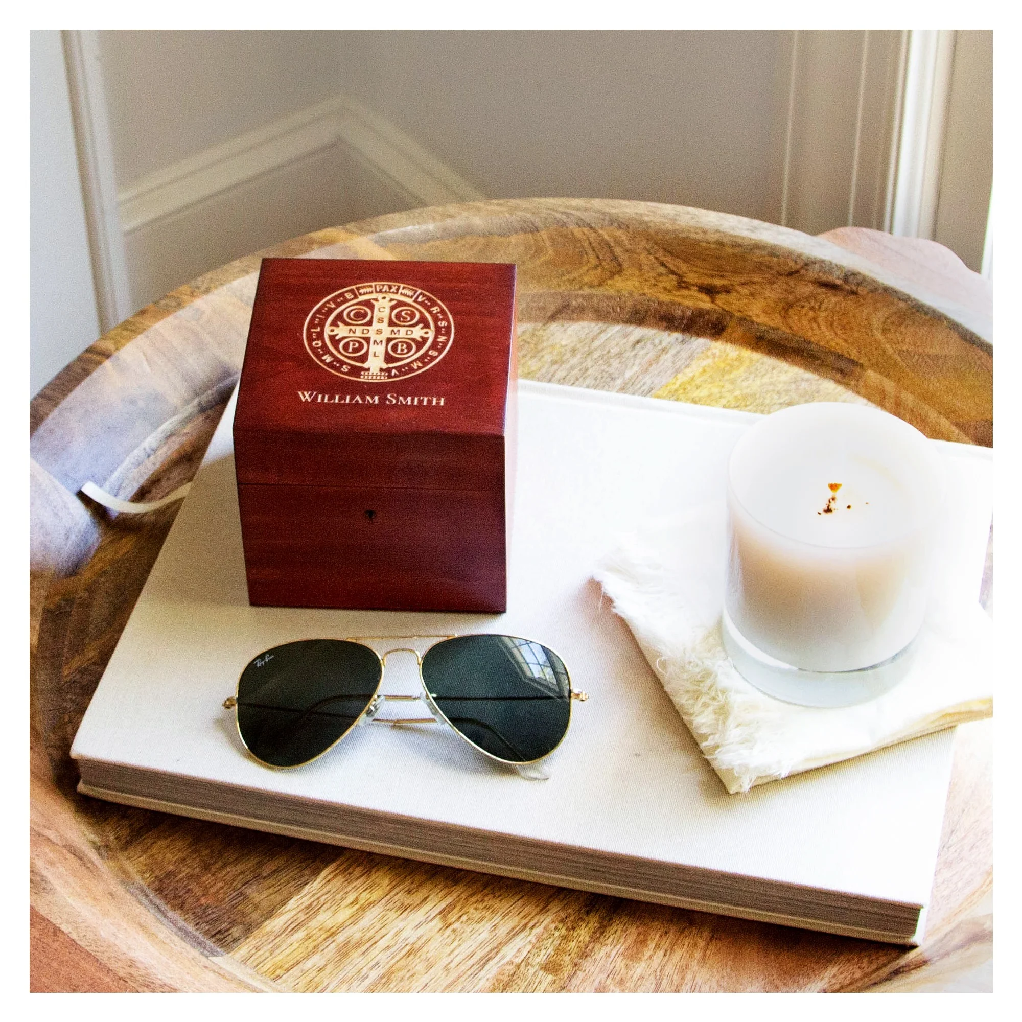 Personalized St. Benedict Rosary Box
