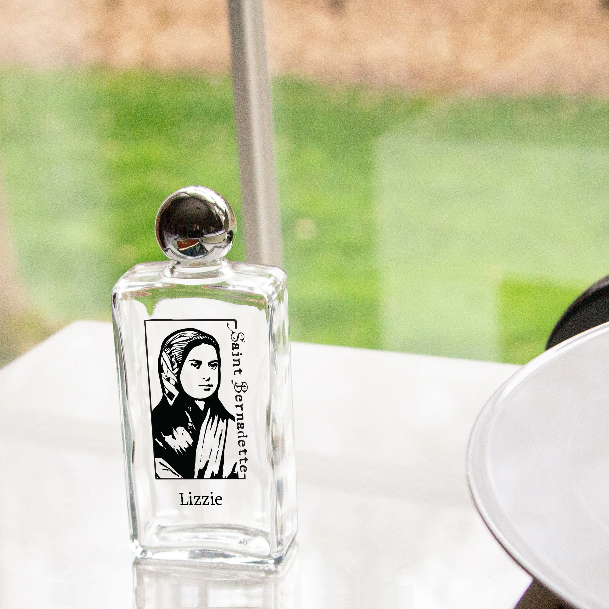Personalized St. Bernadette Holy Water Bottle - Image 2