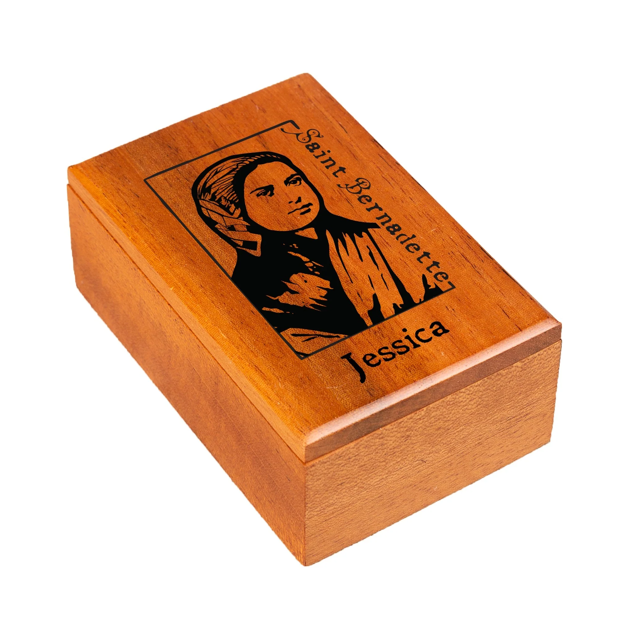 Personalized St. Bernadette Keepsake Box - Image 2