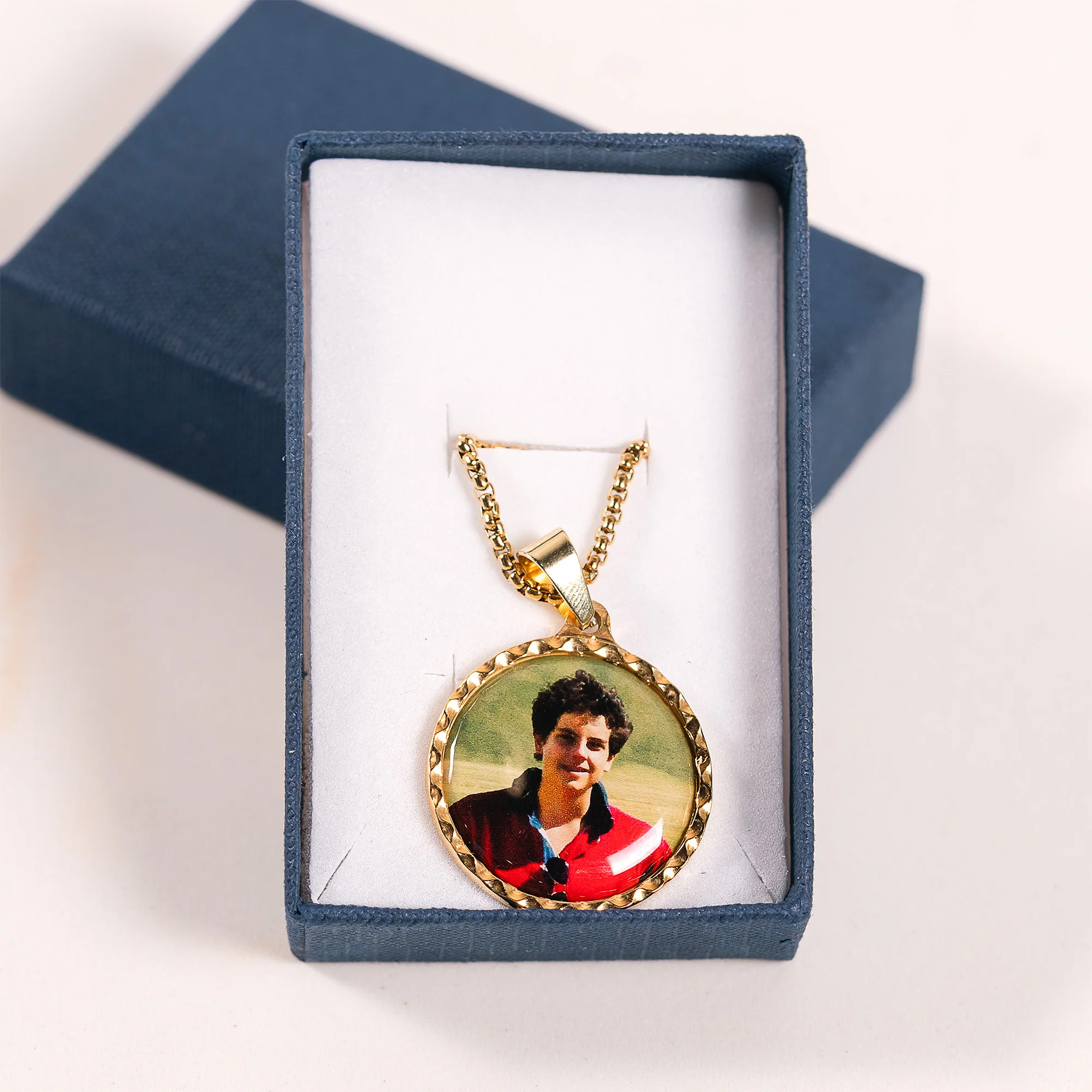 Personalized St. Carlo Acutis Round Picture Pendant Necklace - Image 4