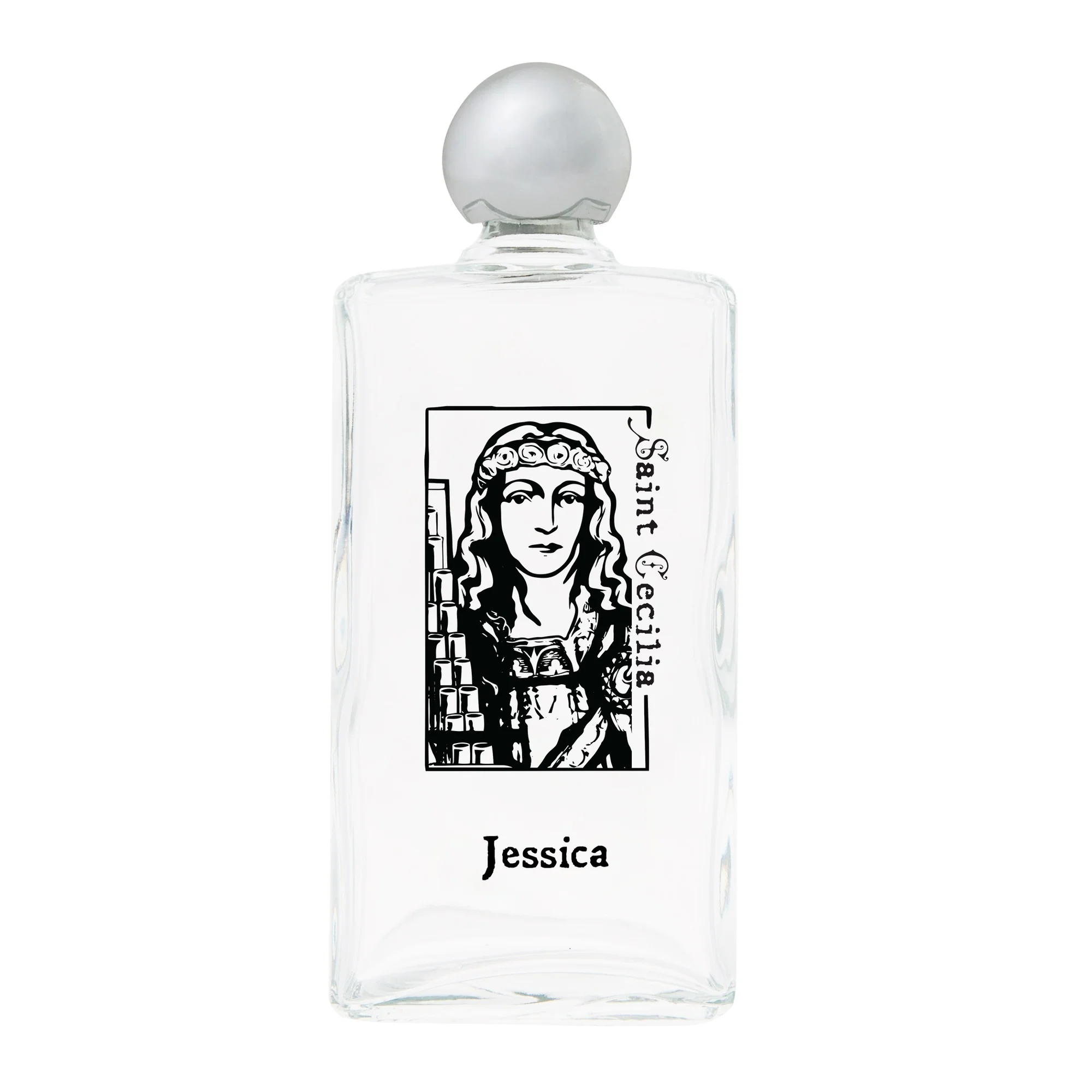Personalized St. Cecilia Holy Water Bottle - Image 2