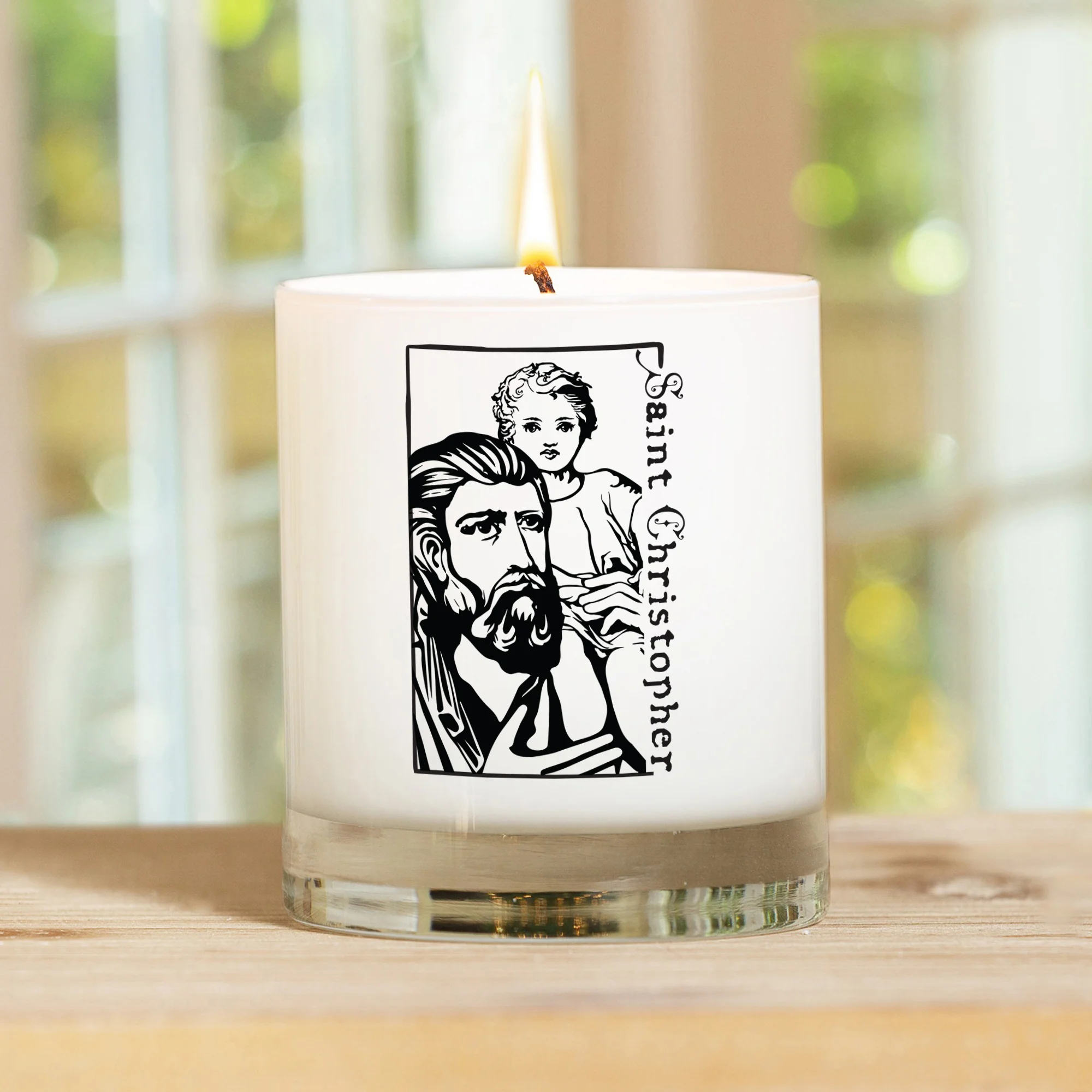 Personalized St. Christopher Confirmation Candle