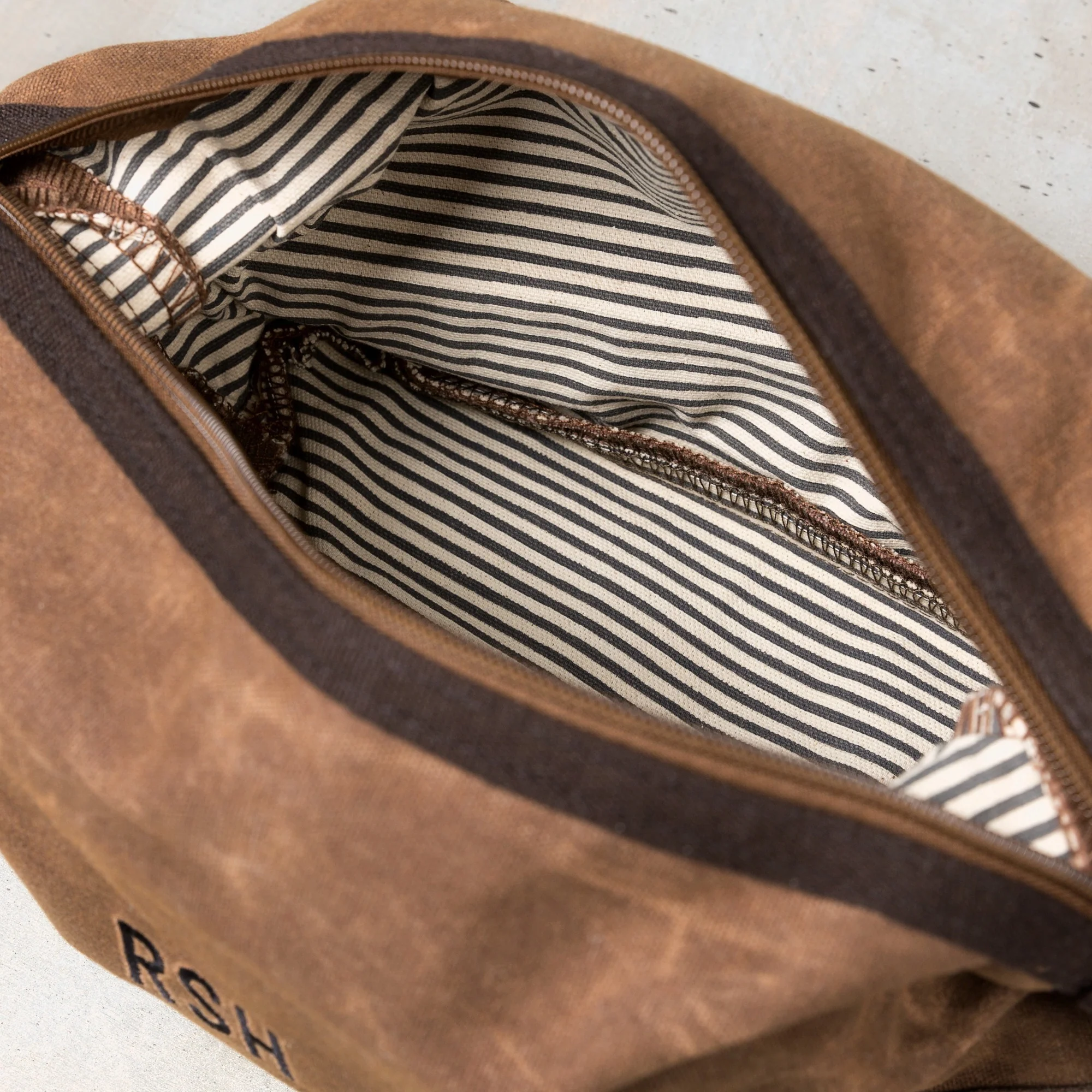 Personalized St. Christopher Waxed Canvas Dopp Kit - Image 3