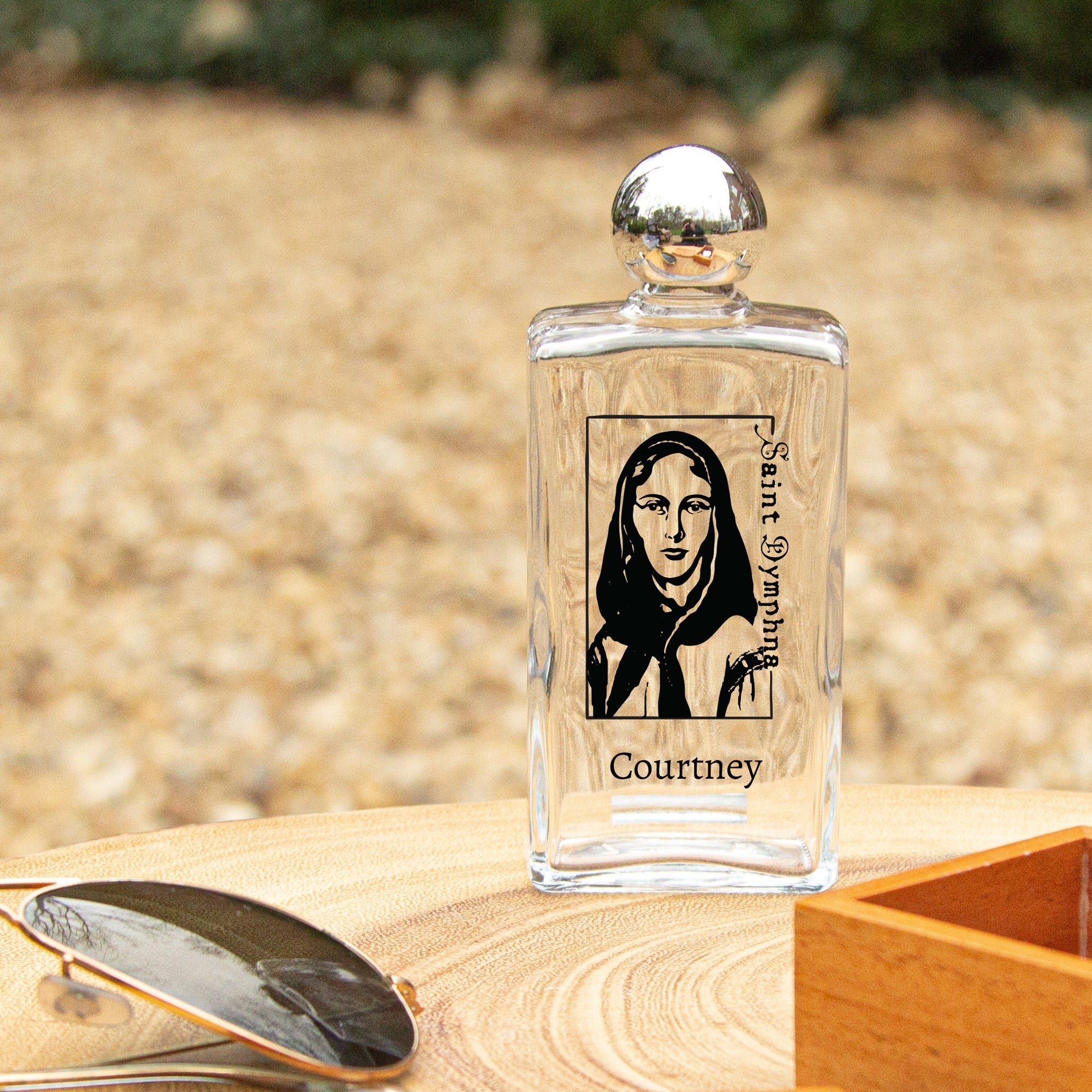 Personalized St. Dymphna Holy Water Bottle - Image 2