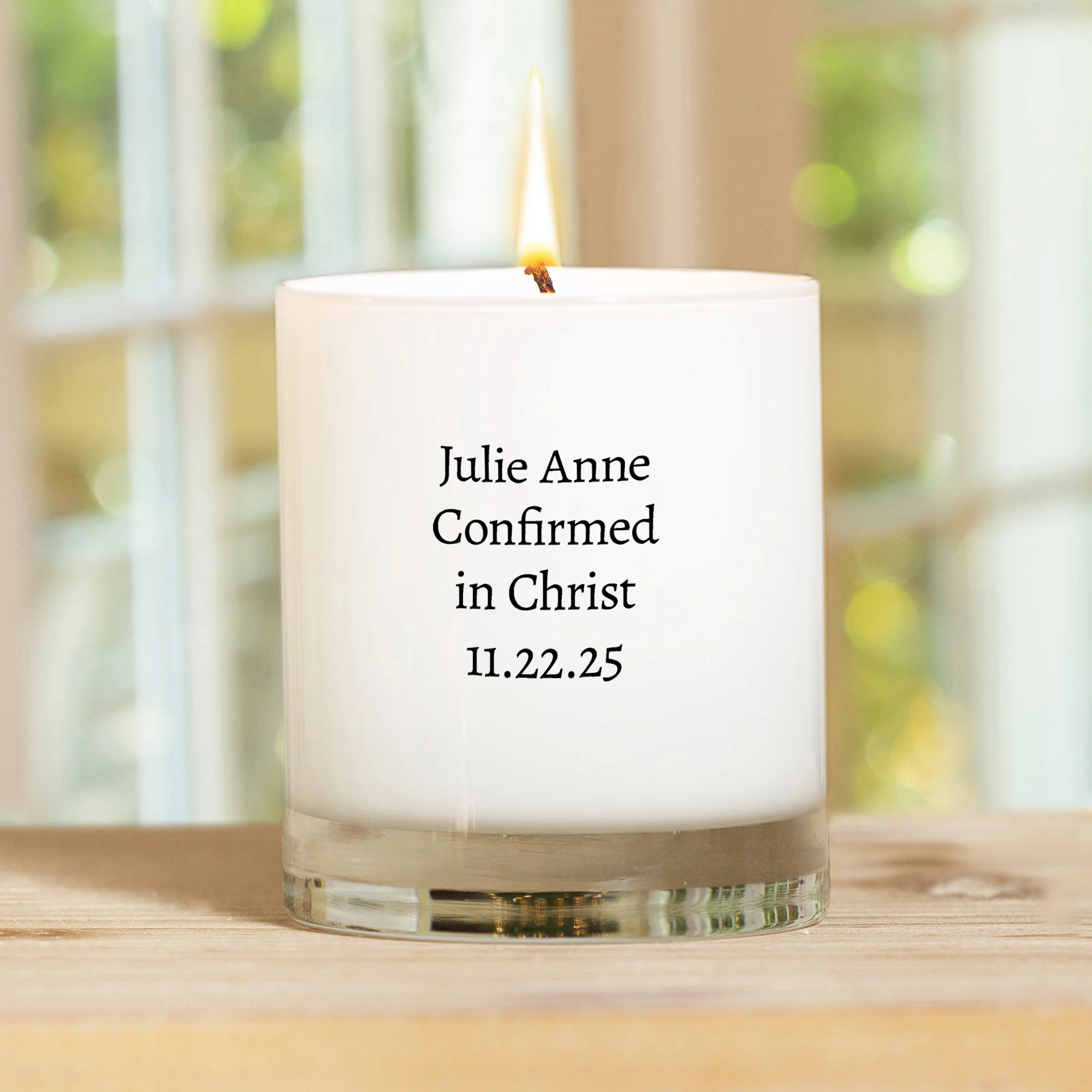 Personalized St. Lucy Confirmation Candle - Image 3