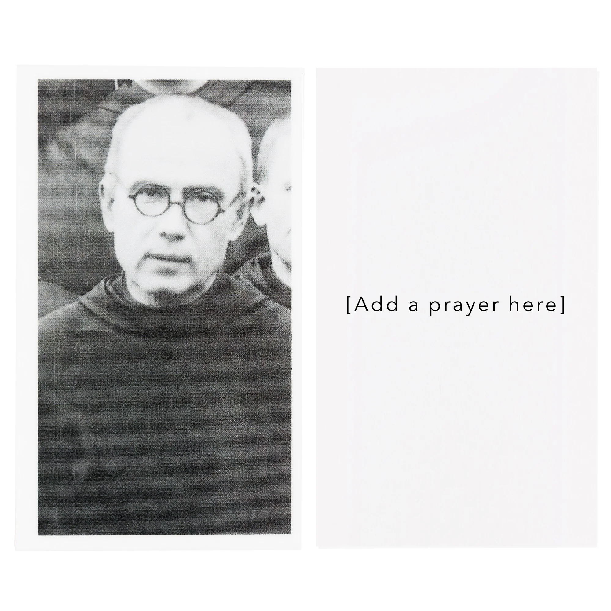 Laminated Personalized St. Maximilian Kolbe Prayer Card - Image 2