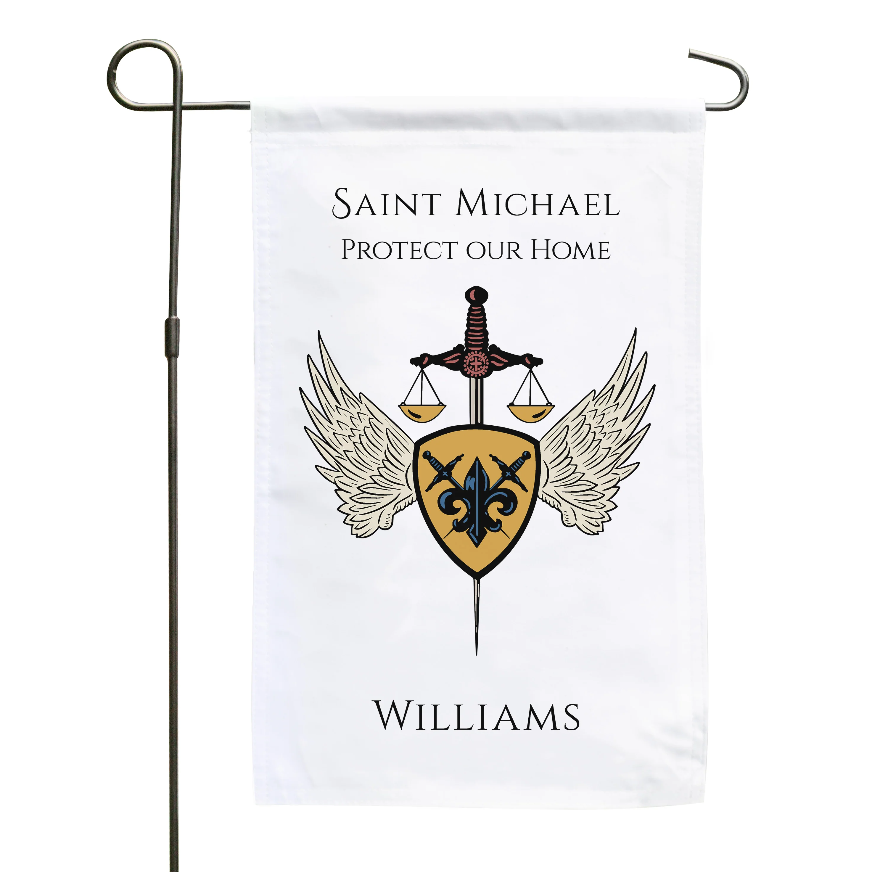 Personalized St. Michael Garden Flag - Image 2