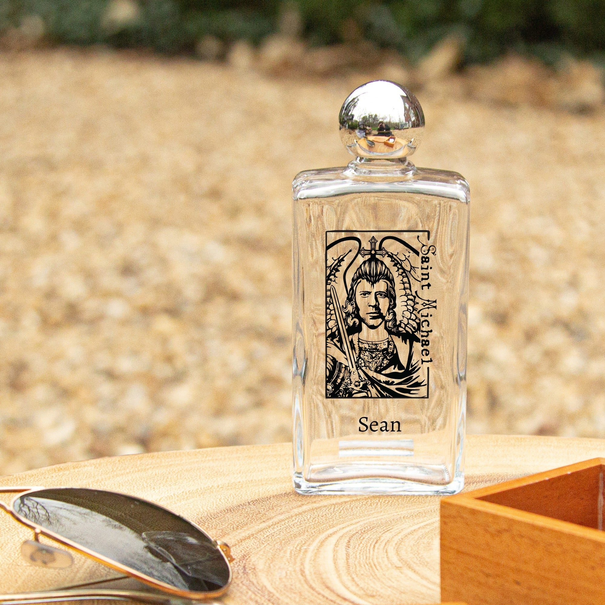 Personalized St. Michael Holy Water Bottle