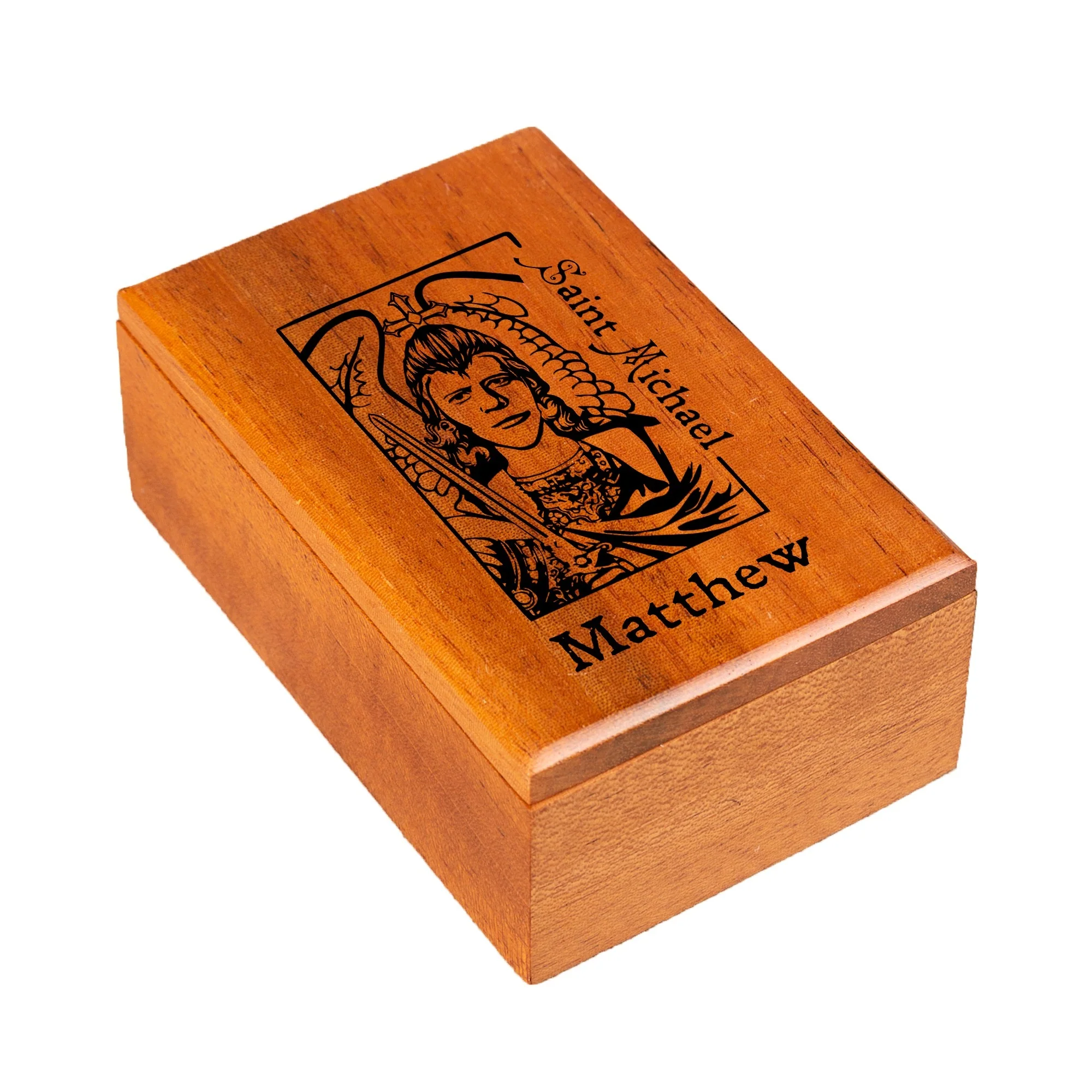 Personalized St. Michael Keepsake Box - Image 2