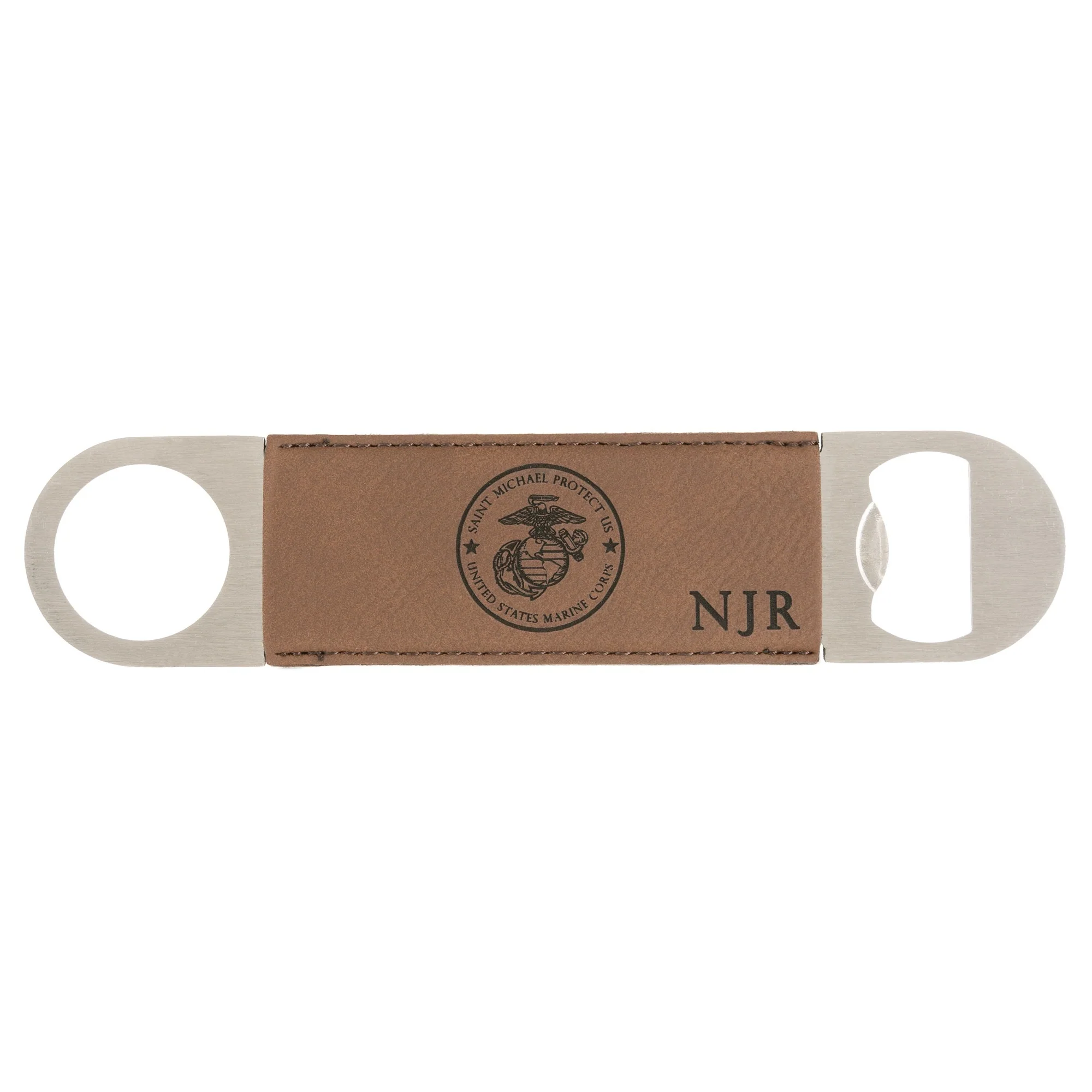 Personalized St. Michael Marine Corps Bottle Opener - Image 2