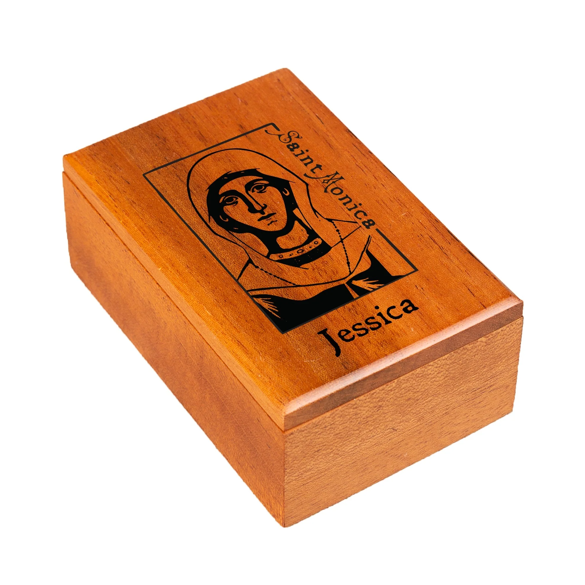 Personalized St. Monica Keepsake Box - Image 2