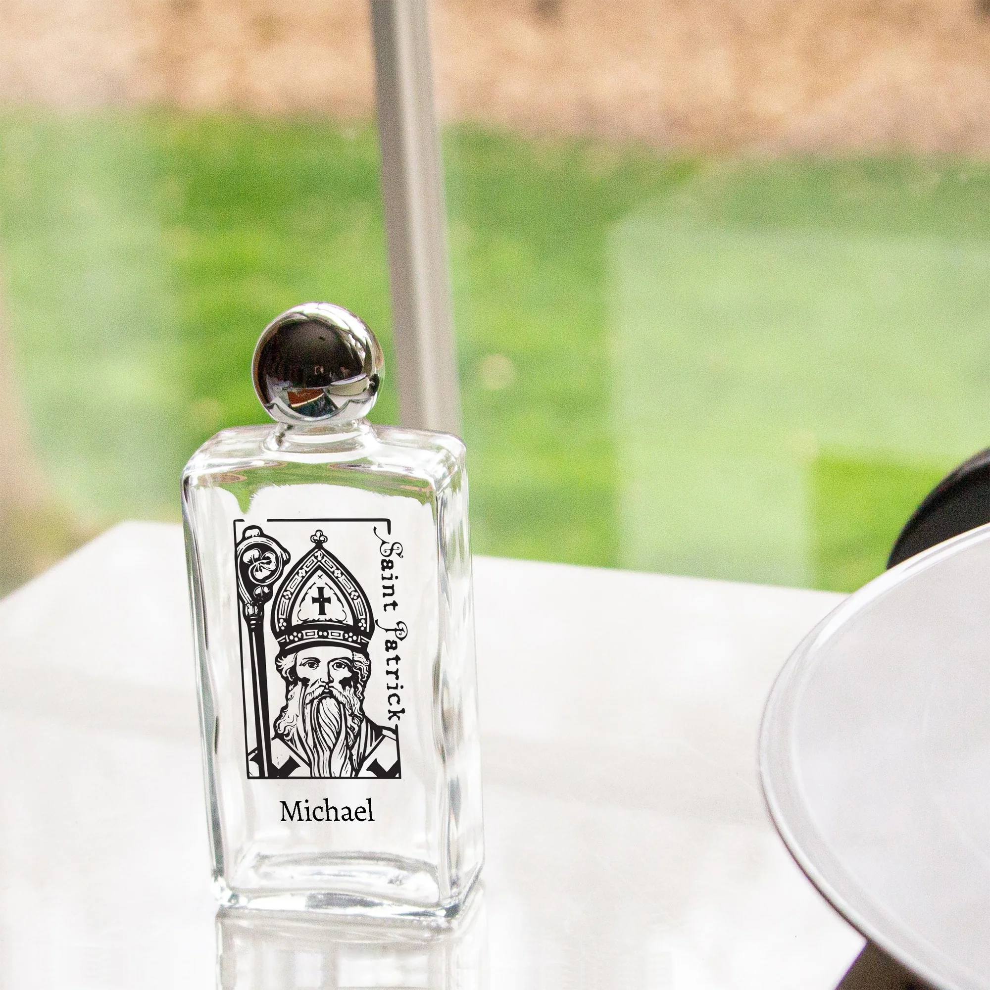 Personalized St. Patrick Holy Water Bottle - Image 2