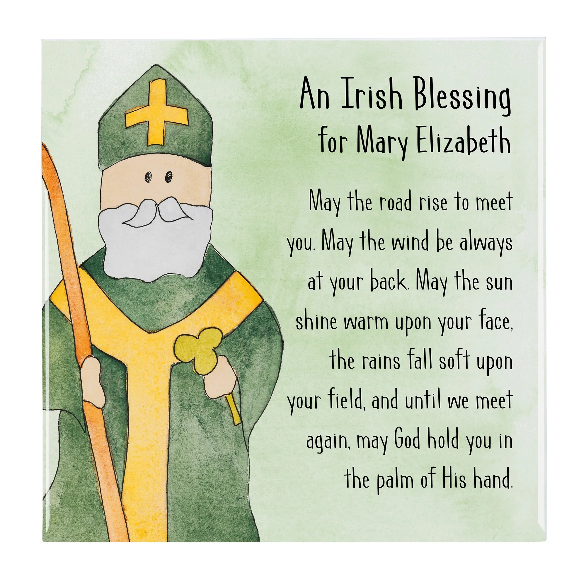 Personalized St. Patrick Prayer Tile - Image 2