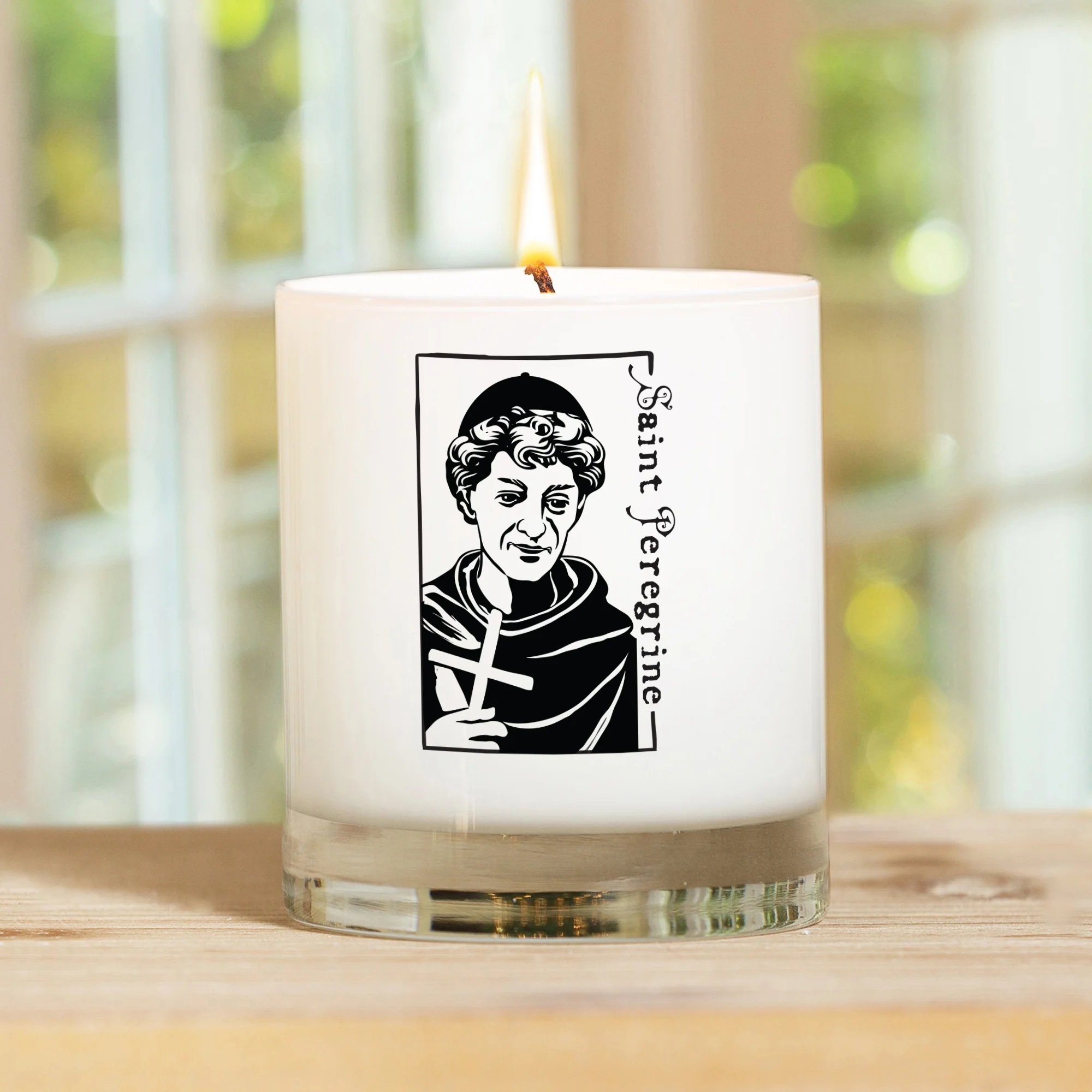 Personalized St. Peregrine Confirmation Candle