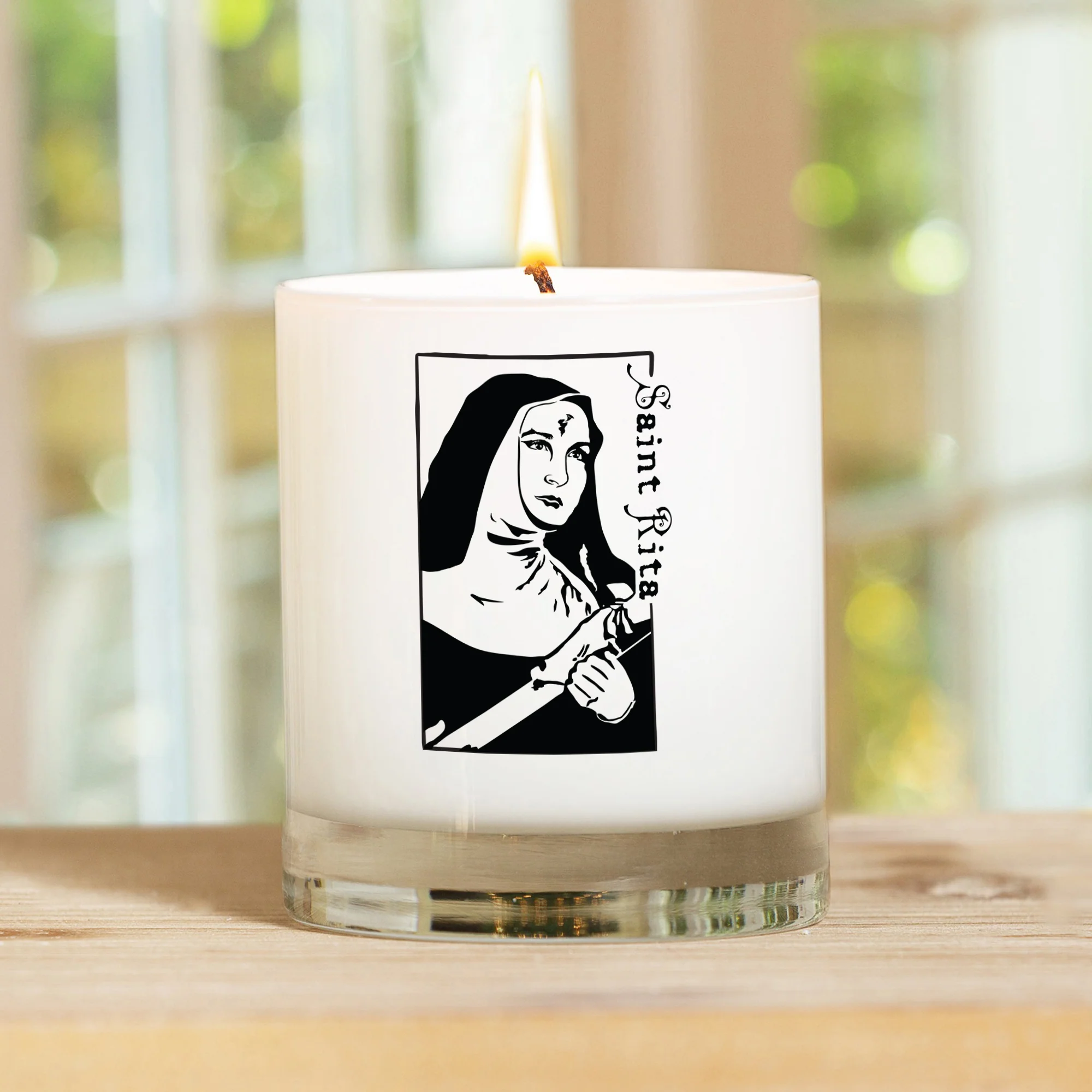 Personalized St. Rita Confirmation Candle