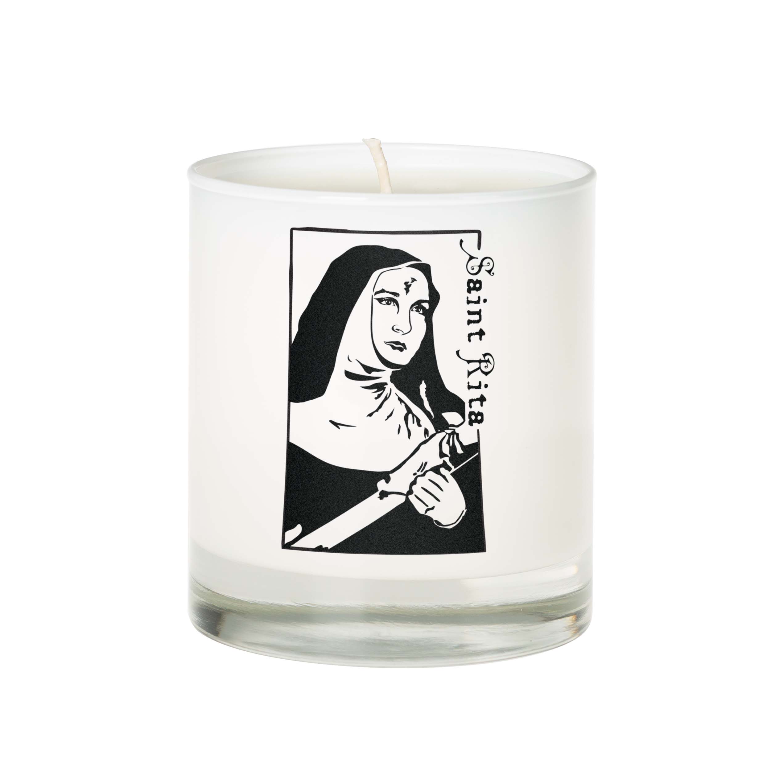 Personalized St. Rita Confirmation Candle - Image 2